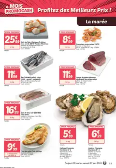 Promocash - Prévisualisation de Promocash catalogue valide à partir de 28.05.2026 | Page: 11 | Produits: Pêche, Crevettes, Huîtres, Chips