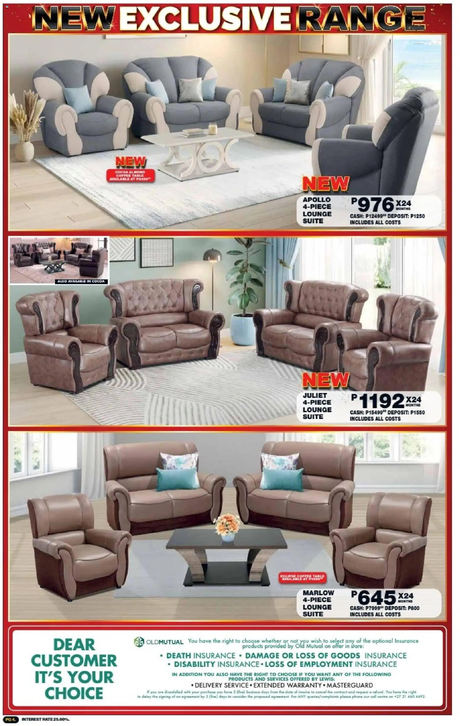 New Lewis Stores catalogue – valid from 05/10/2026 | Page: 4 | Products: Data, Cocoa, Table, Coffee