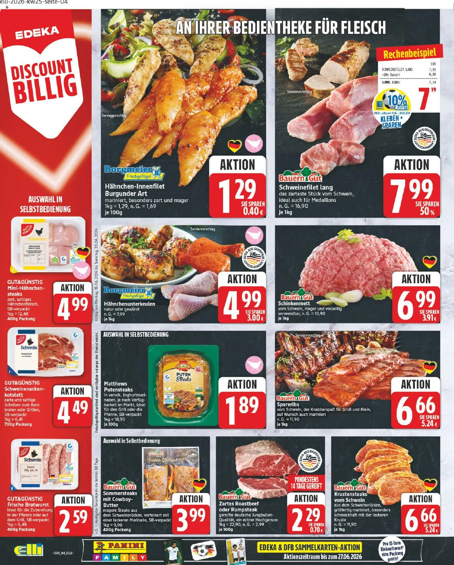 Elli Markt Prospekt – gültig ab 15.06.2026 | Seite: 8 | Produkte: Grill, Hahnchen, Schweinenacken, Fleisch