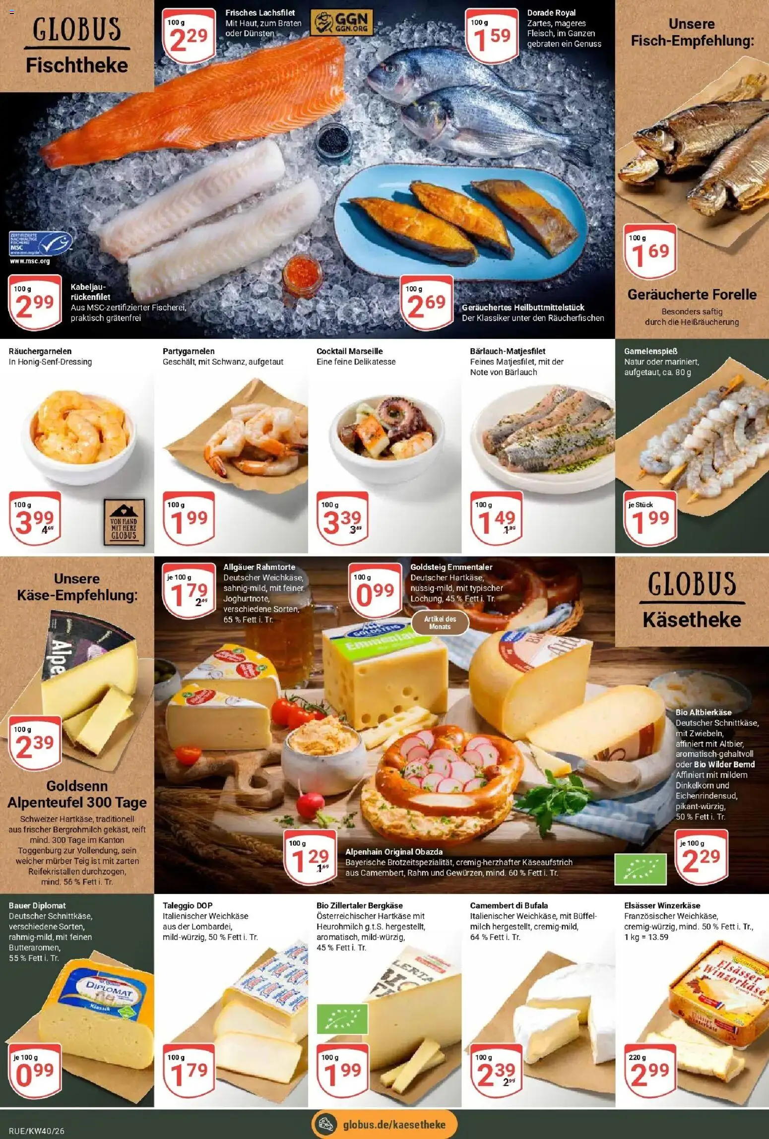 Globus Prospekt Rüsselsheim (ab 28.09.2026) » Angebote online | Seite: 11 | Produkte: Dorade, Milch, Camembert