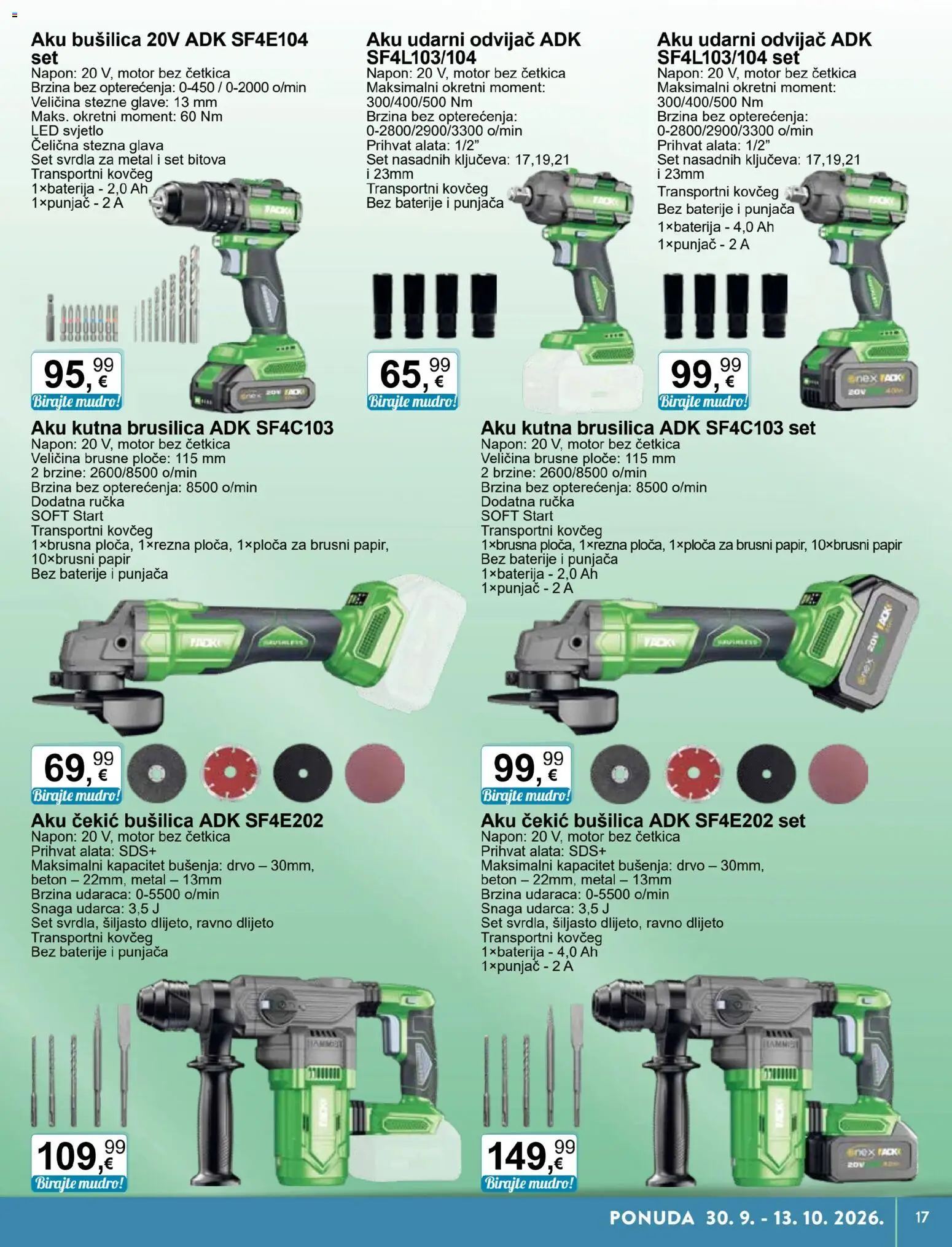 KTC katalog | vrijedi od 30.09.2026 | Stranica: 17 | Proizvodi: Set bitova, Set svrdla, Led, Odvijač