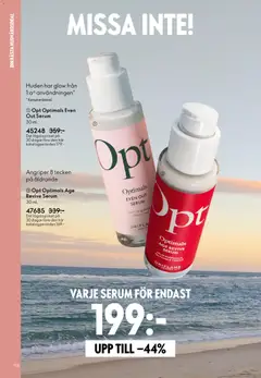 Opt Optimals Even Out Serum, 30 ml. with O-Brightening + Glycolic acid. - Förhandsvisning av reklamblad från butik Oriflame aktuell från 03.06.2026 | Sida: 114 | Produkter: Serum