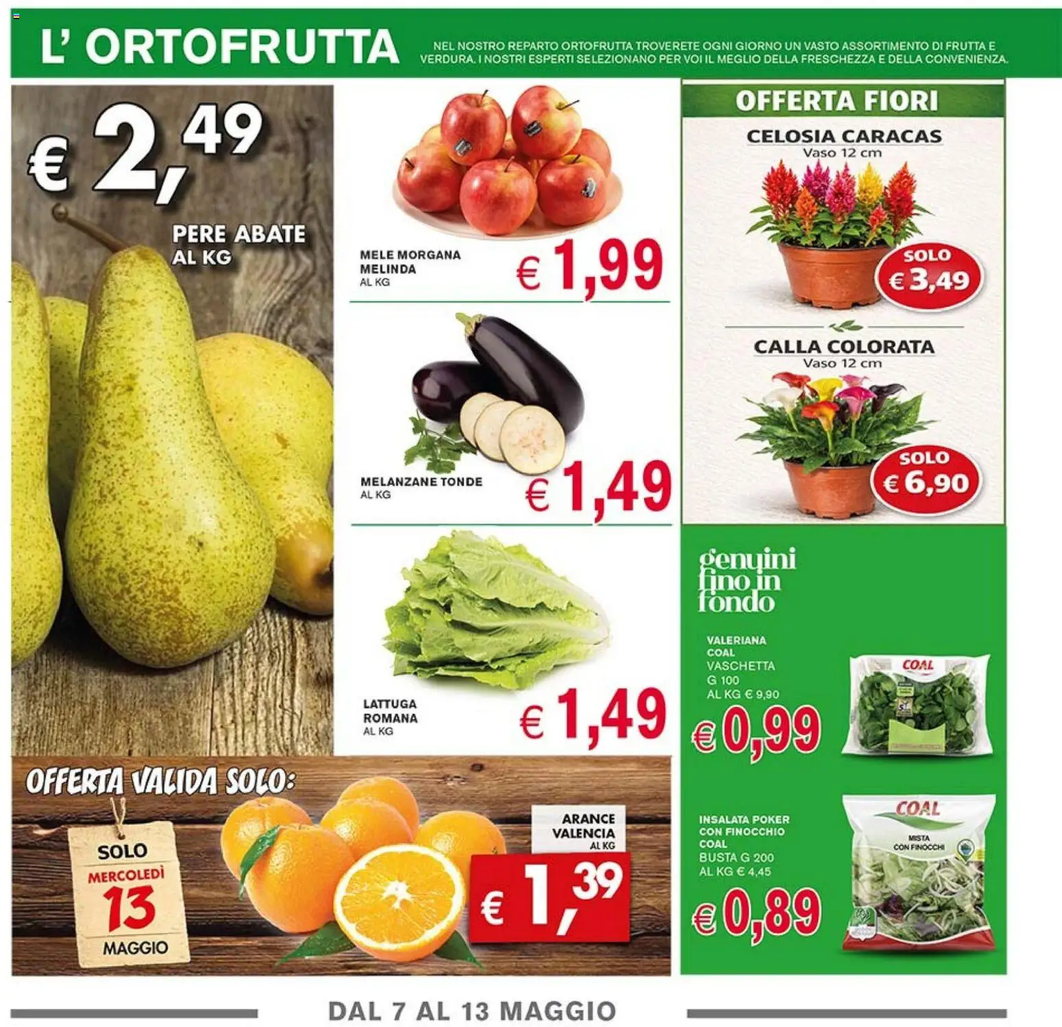 Volantino Coal del 07.05.2026 | Pagina: 2 | Prodotti: Arance, Insalata, Frutta, Lattuga