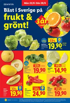 Lidl erbjudanden - Förhandsvisning av reklamblad från butik Lidl aktuell från 22/06/2026 | Sida: 2 | Produkter: Vitkål, Plommon, Isbergssallad, Tomater