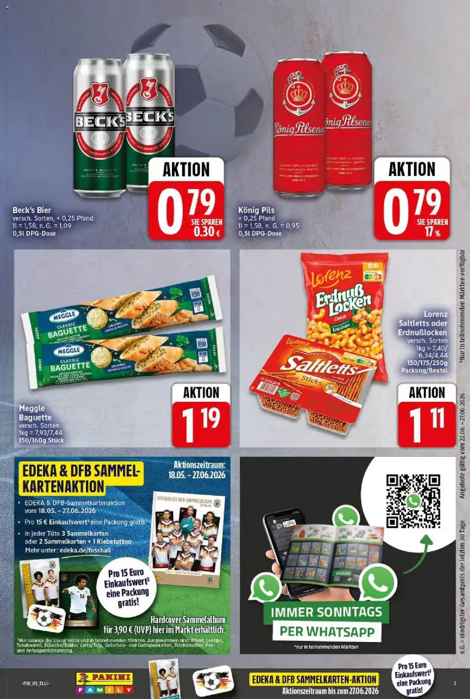 Elli Markt Prospekt Langenberg – gültig ab 22.06.2026 | Seite: 3 | Produkte: Konig pilsener, Bier, Pils, Baguette