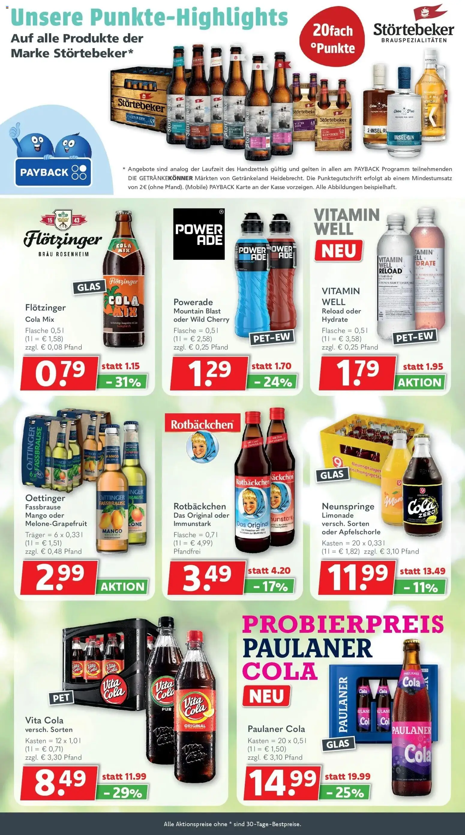 Getränkeland Prospekt Neustrelitz – gültig ab 26.10.2026 | Seite: 4 | Produkte: Cola, Limonade, Gin, Paulaner