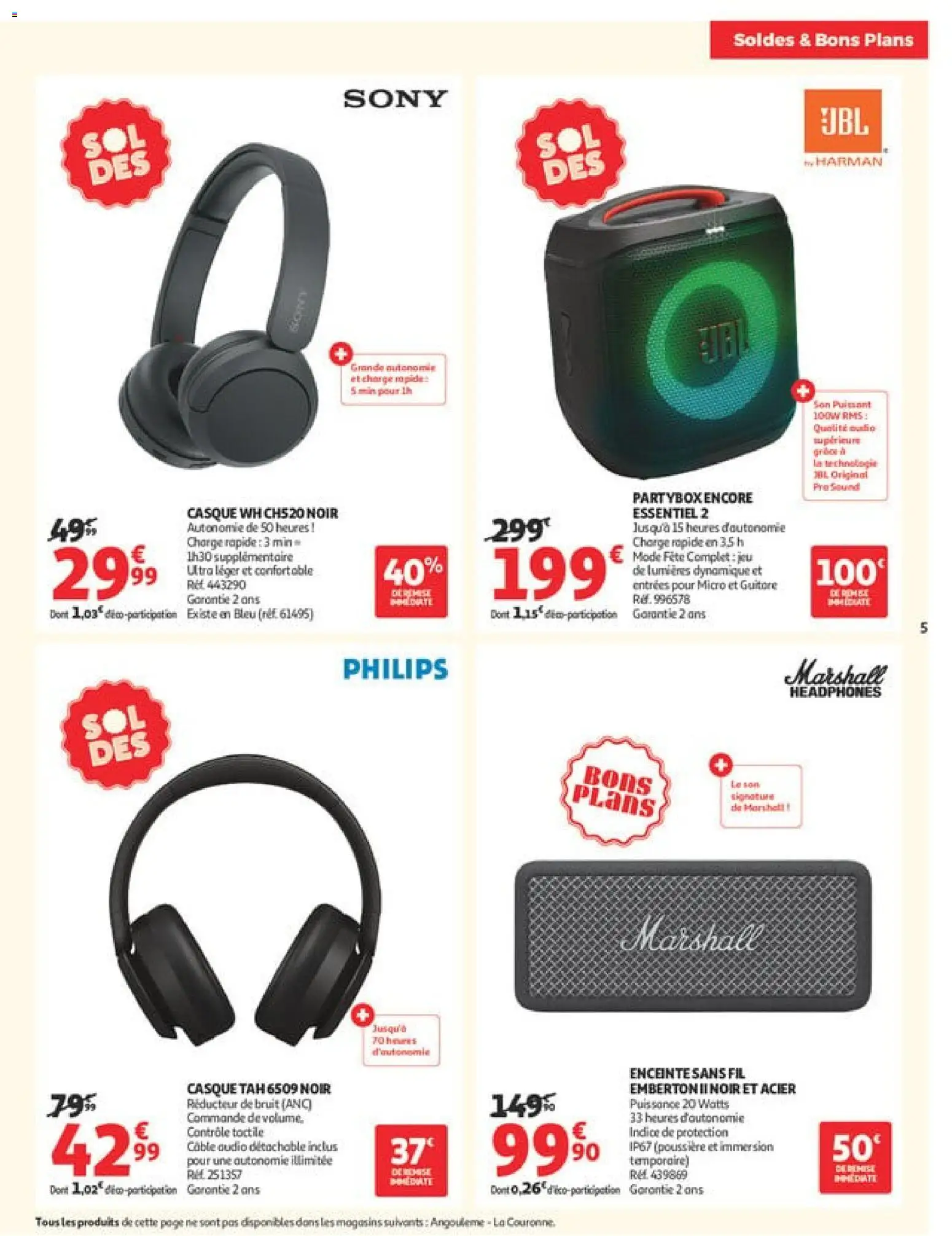 {H1} | Page: 5 | Produits: Audio, Câble, Enceinte, Casque