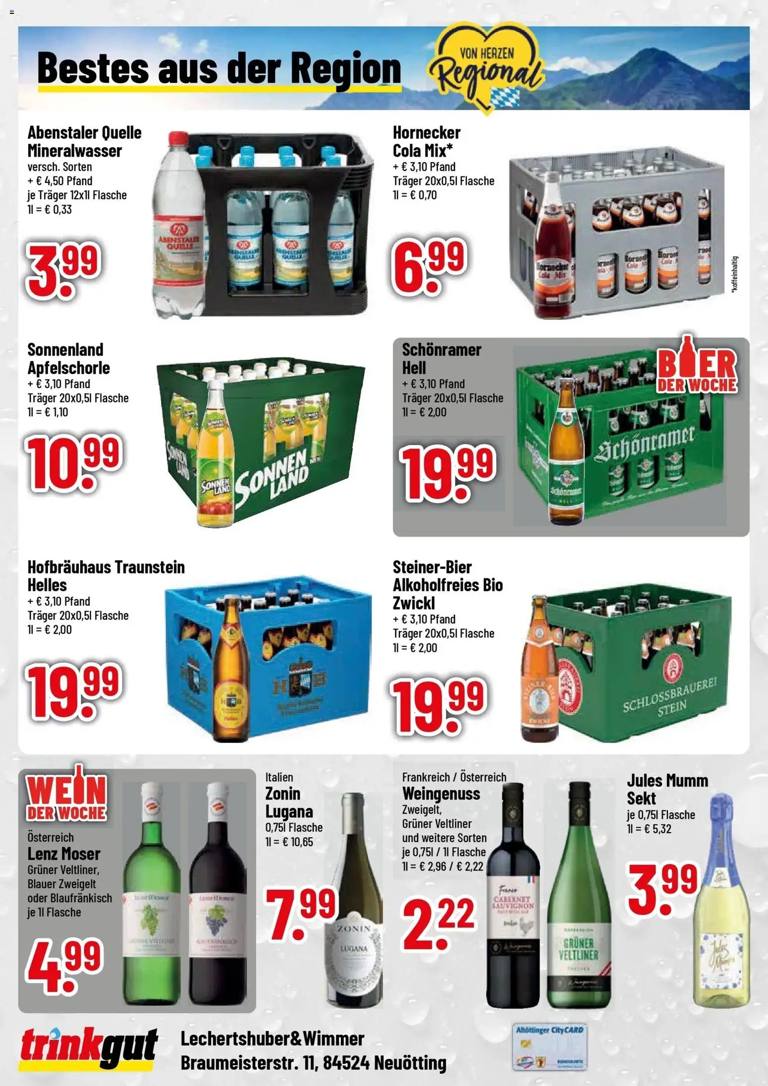 Trinkgut Prospekt Neuötting (ab 26.10.2026) » Angebote online | Seite: 4 | Produkte: Cola, Sekt, Mineralwasser, Wein