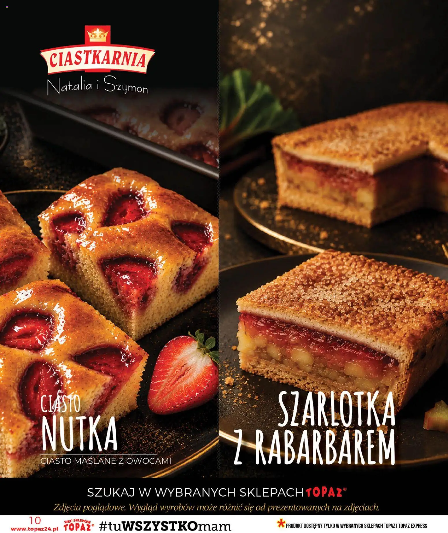 Topaz gazetka - MAZ od 23.07.2026 | Strona: 10 | Produkty: Ciasto