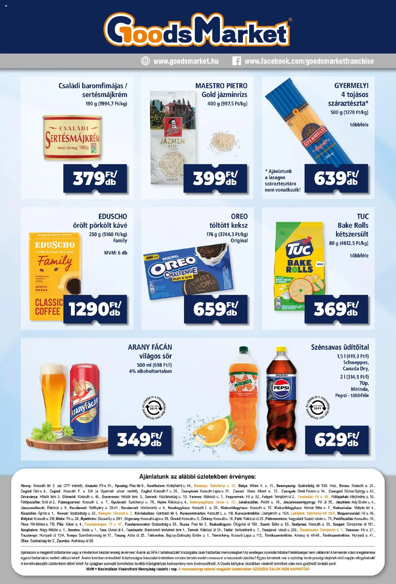 Goods Market akciós ujság - amely érvényes a következő dátumtól: 2026.07.16. | Oldal: 4 | Termékek: Tészta, Lasagne, Keksz, Só
