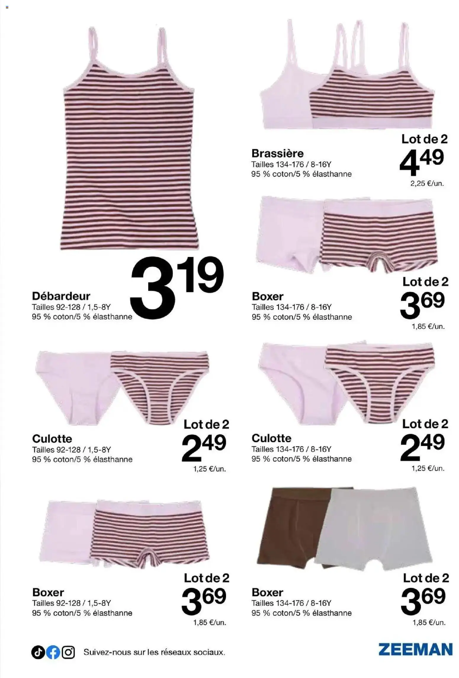 Zeeman - La rentrée avec notre nouvelle collection enfant à partir du 08/08/2026 - promo en ligne | Page: 23 | Produits: Débardeur, Culotte