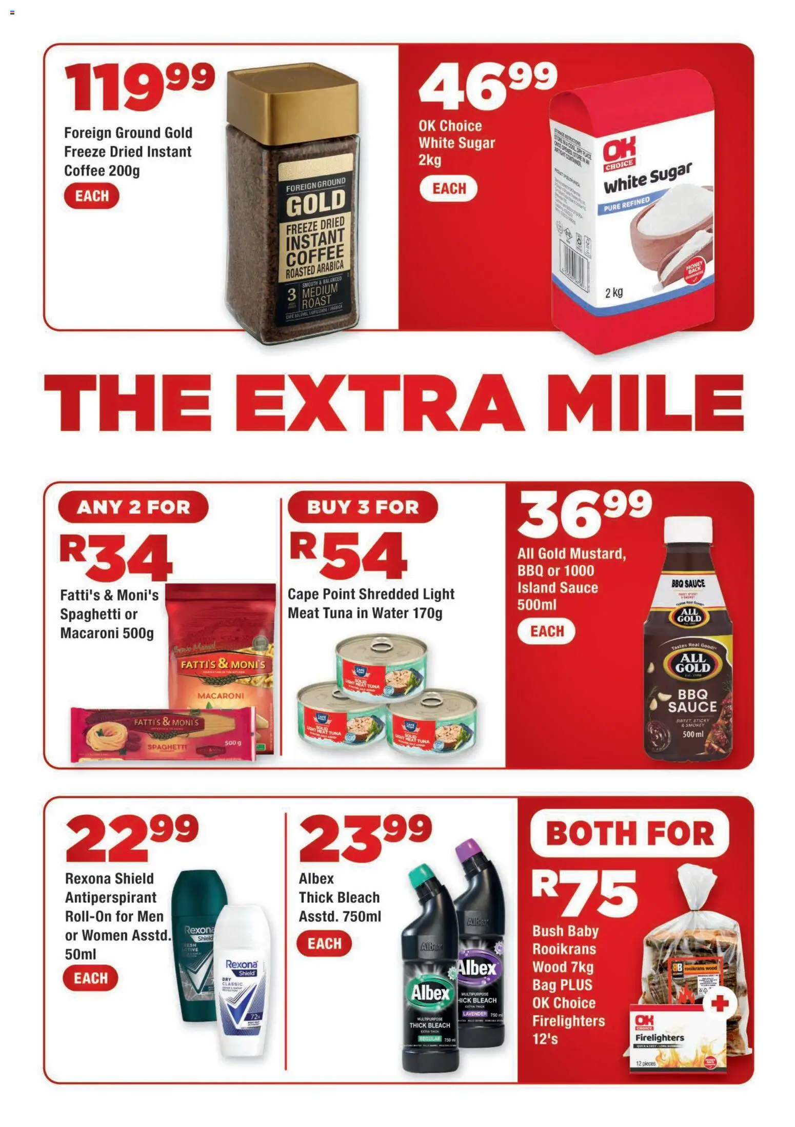 New OK Foods catalogue – valid from 07/09/2026 | Page: 3 | Products: Tuna, Bleach, Antiperspirant, Instant coffee