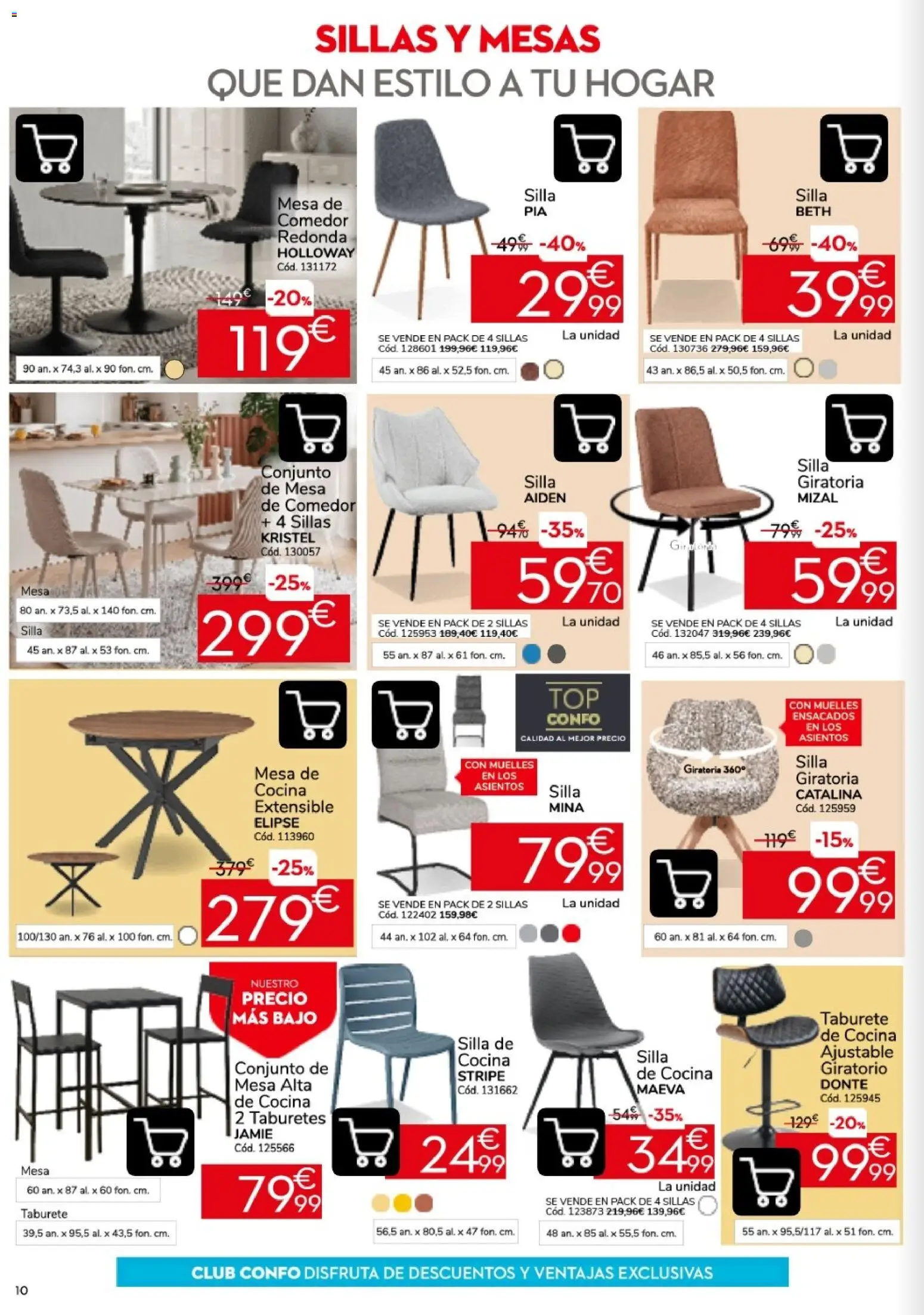 Conforama folleto │ válido desde el 24/09/2026 | Página: 10 | Productos: Silla giratoria, Cocina, Mesa, Silla