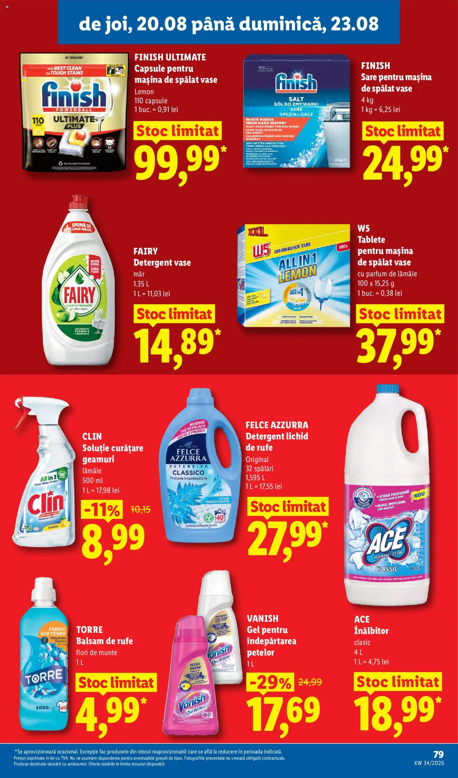 Noul catalog Lidl – valabil de la 17.08.2026 | Pagină: 79 | Produse: Parfum, Balsam, Detergent, Capsule pentru masina de spalat vase