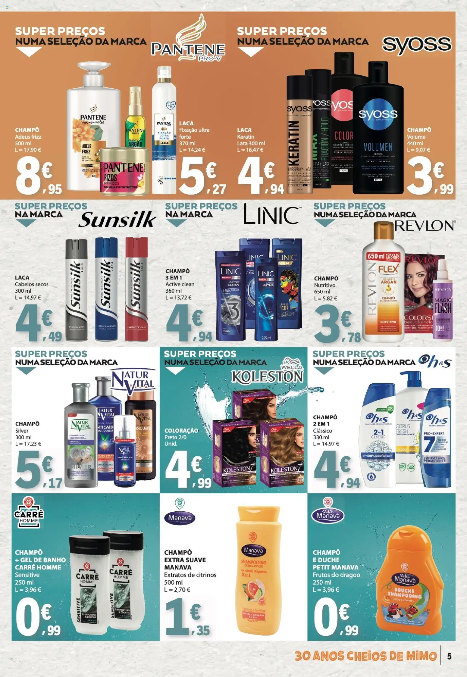E.Leclerc Especial Beleza │ válido de 30/06/2026 | Página: 5 | Produtos: Gel de banho, Banho, Óleo