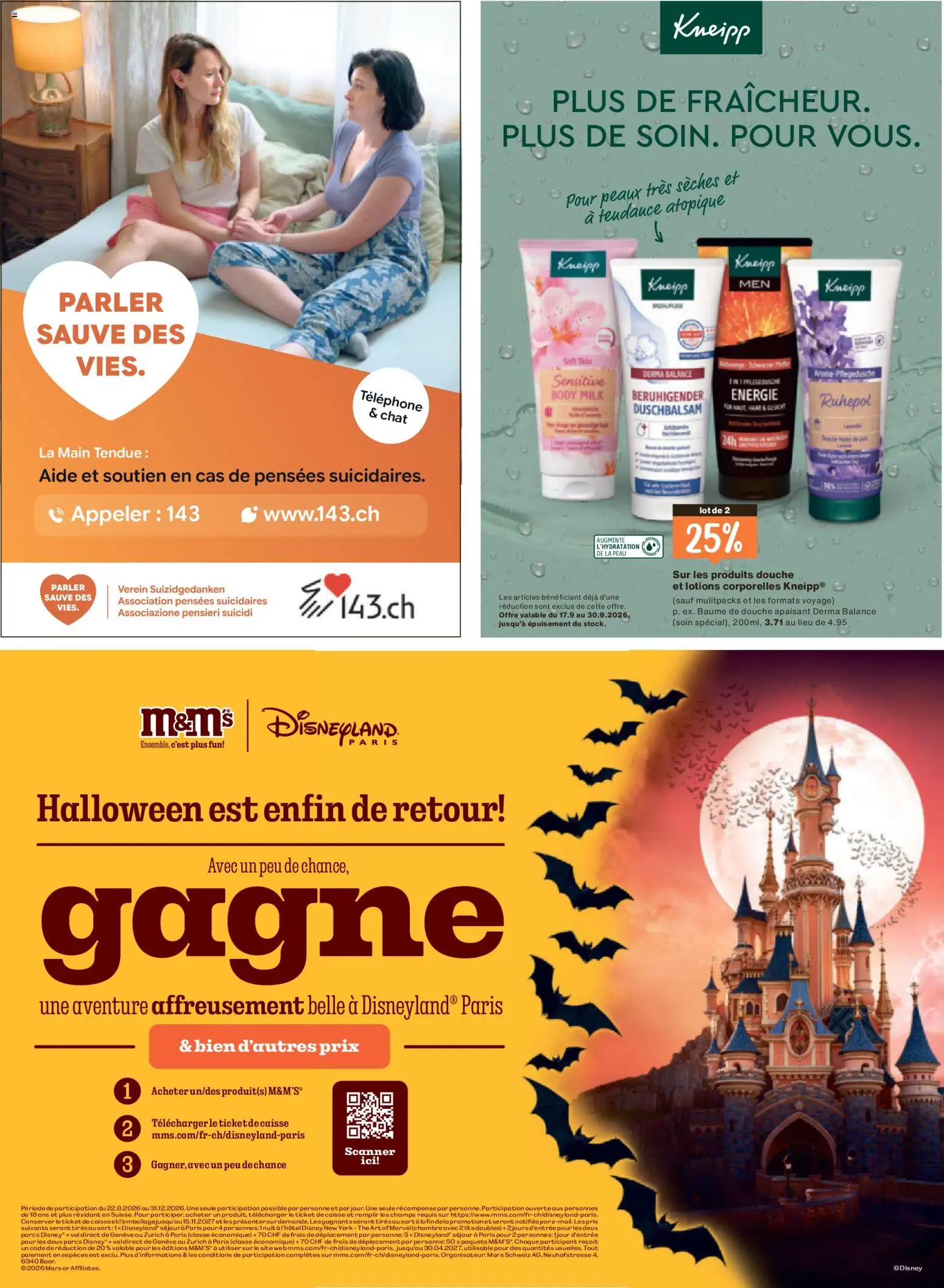 Migros aktionen Magazine FR – gültig ab 16.09.2026 | Seite: 58 | Produkte: Mars, Shower Gel, Body Milk
