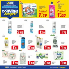 Anteprima del volantino ARD Discount volantino Sardegna valido a partire dal 10/08/2026 | Pagina: 22 | Prodotti: Shampoo, Carta igienica, Acqua, Latte
