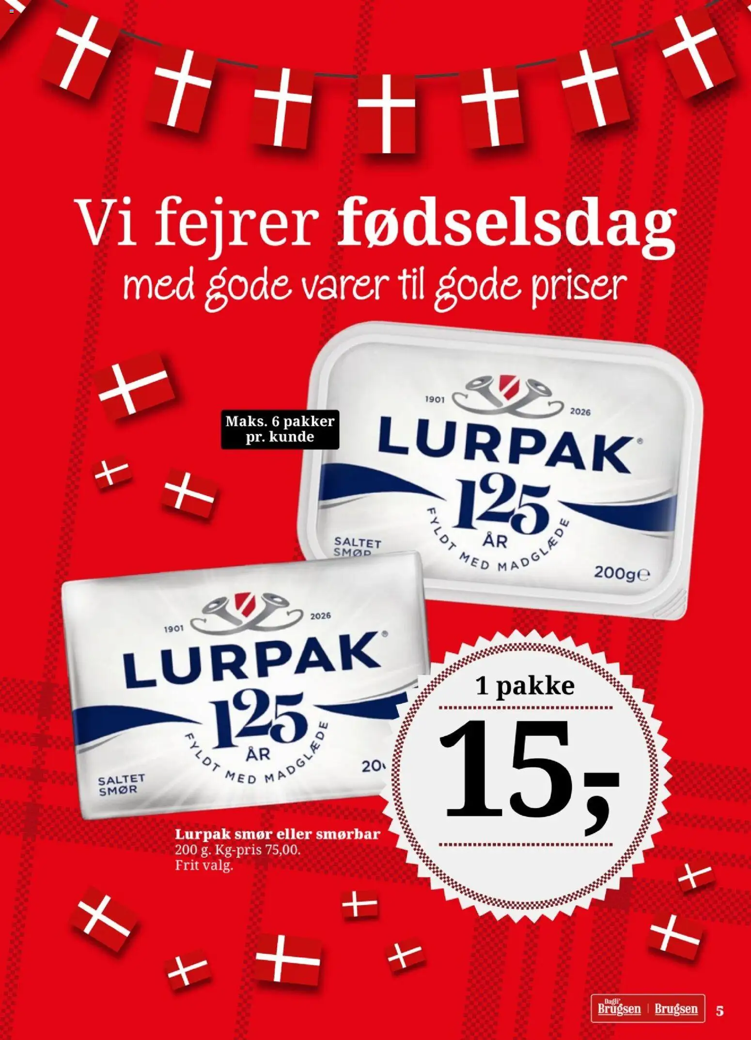 Dagli'Brugsen tilbudsavis – gyldig fra 25/09/2026 | Side: 6 | Produkter: Smør