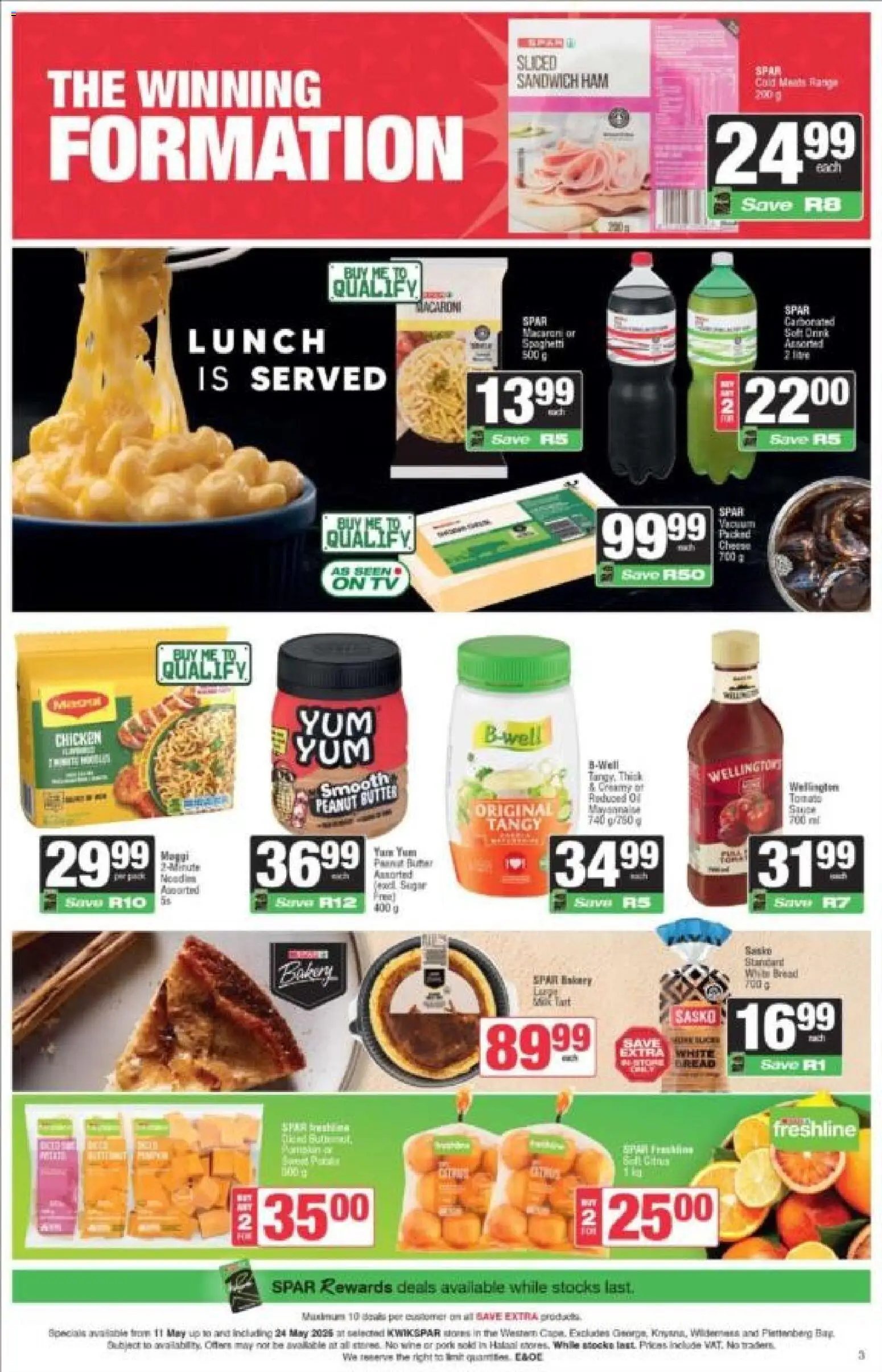 New KWIKSPAR catalogue – valid from 11.05.2026 | Page: 2 | Products: Bakery, Butter, Ham, Chicken