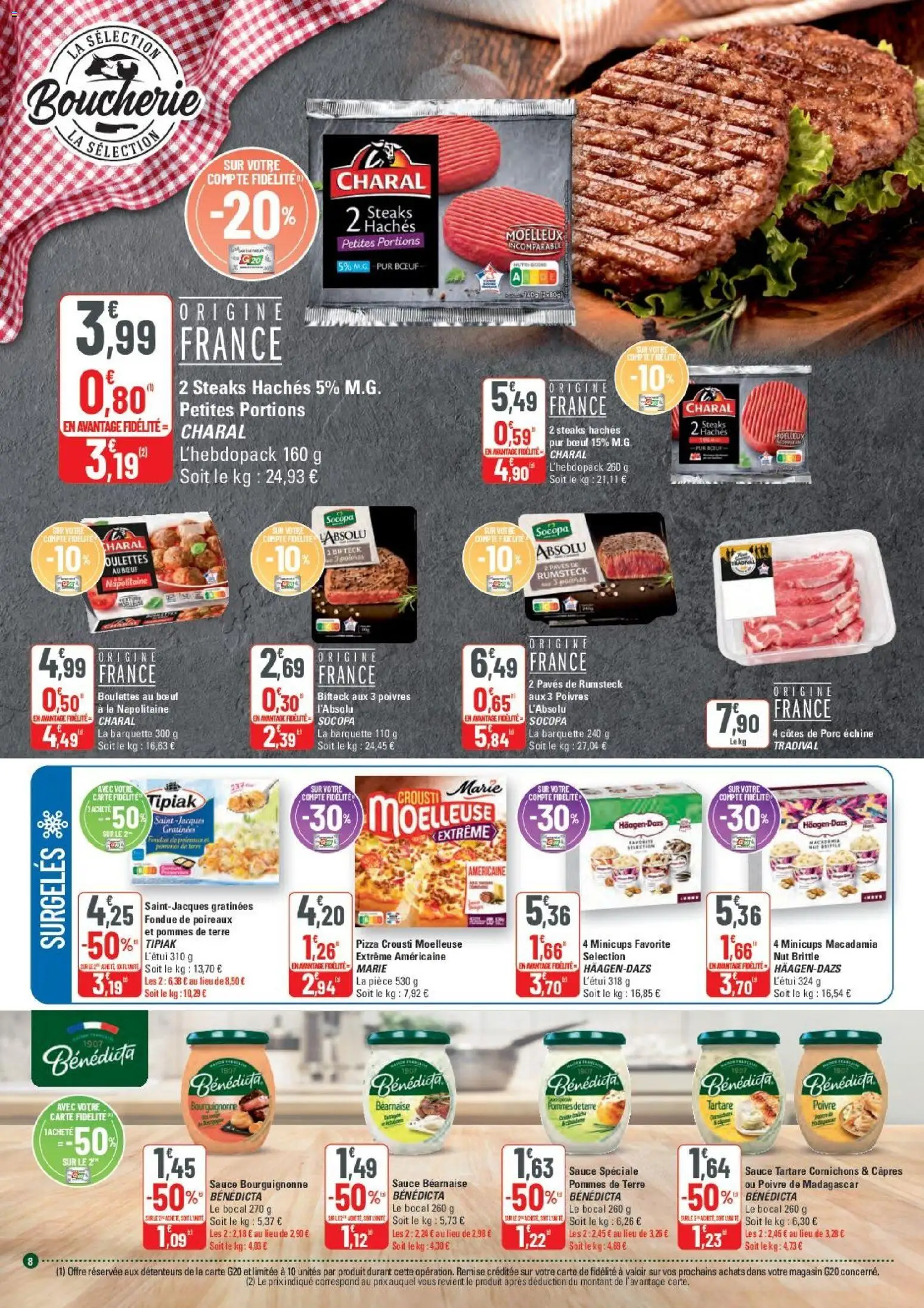 {H1} | Page: 8 | Produits: Poireaux, Poivre, Sauce tartare, Pommes de terre