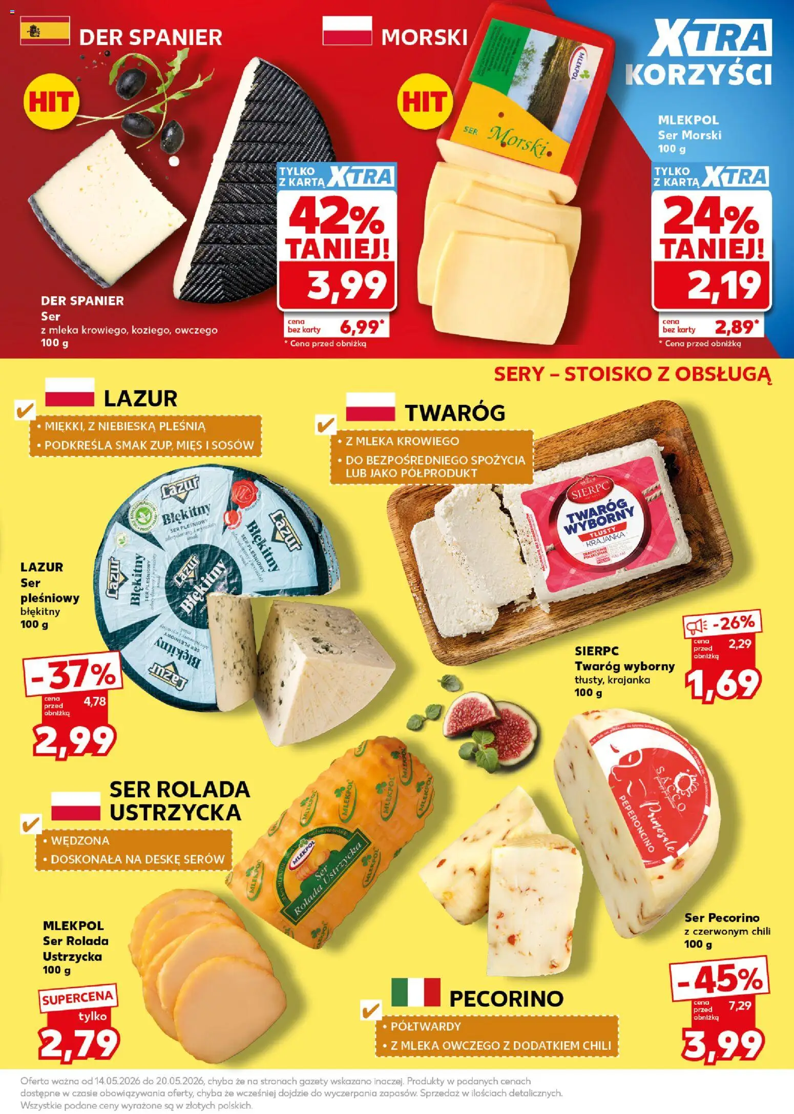 Kaufland Polsko leták - Mocny start od 18.05.2026 | Strana: 17 | Produkty: Pecorino, Karty