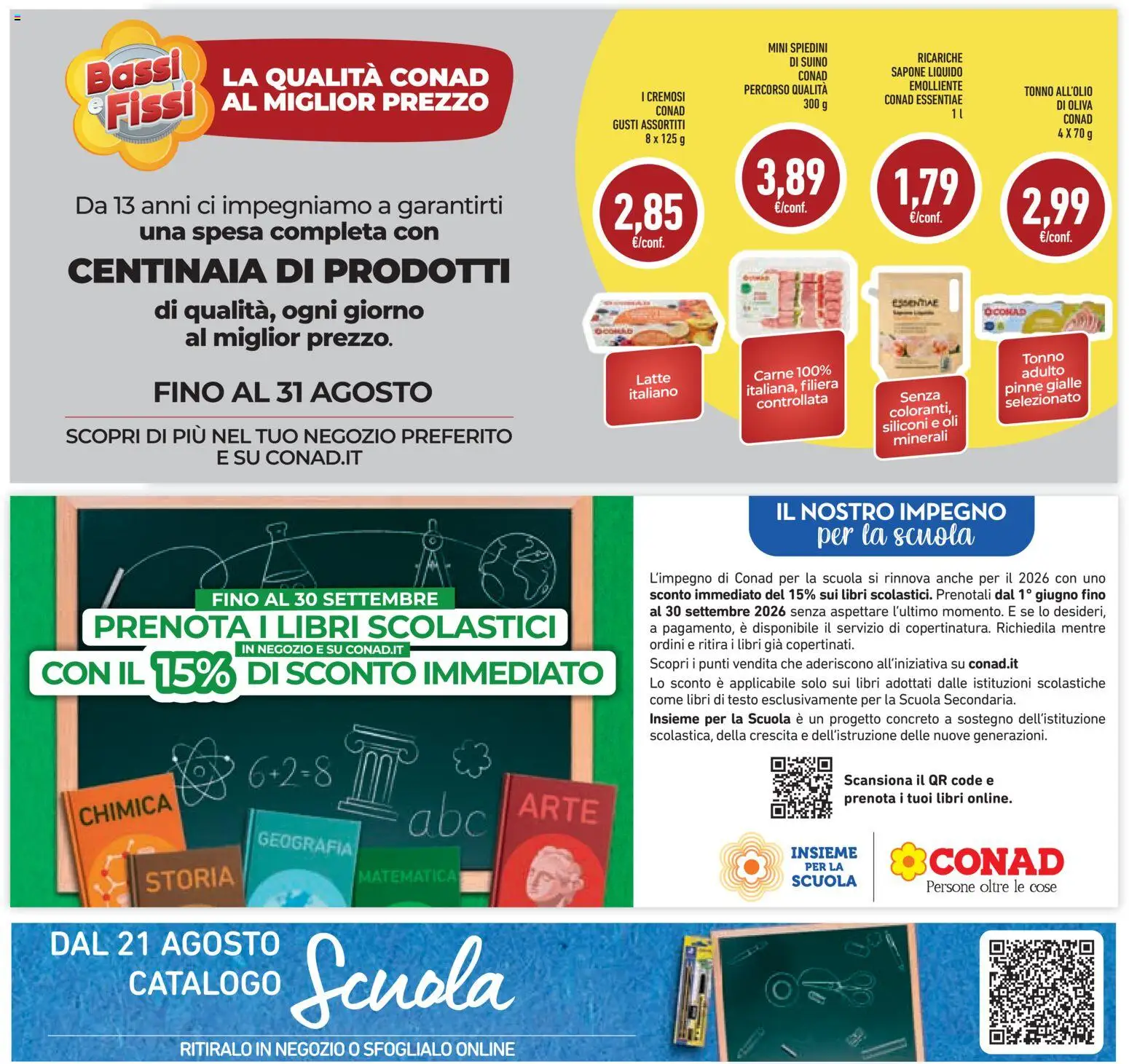 Volantino Conad del 12/08/2026 | Pagina: 11 | Prodotti: Suino, Pinne, Tonno, Carne
