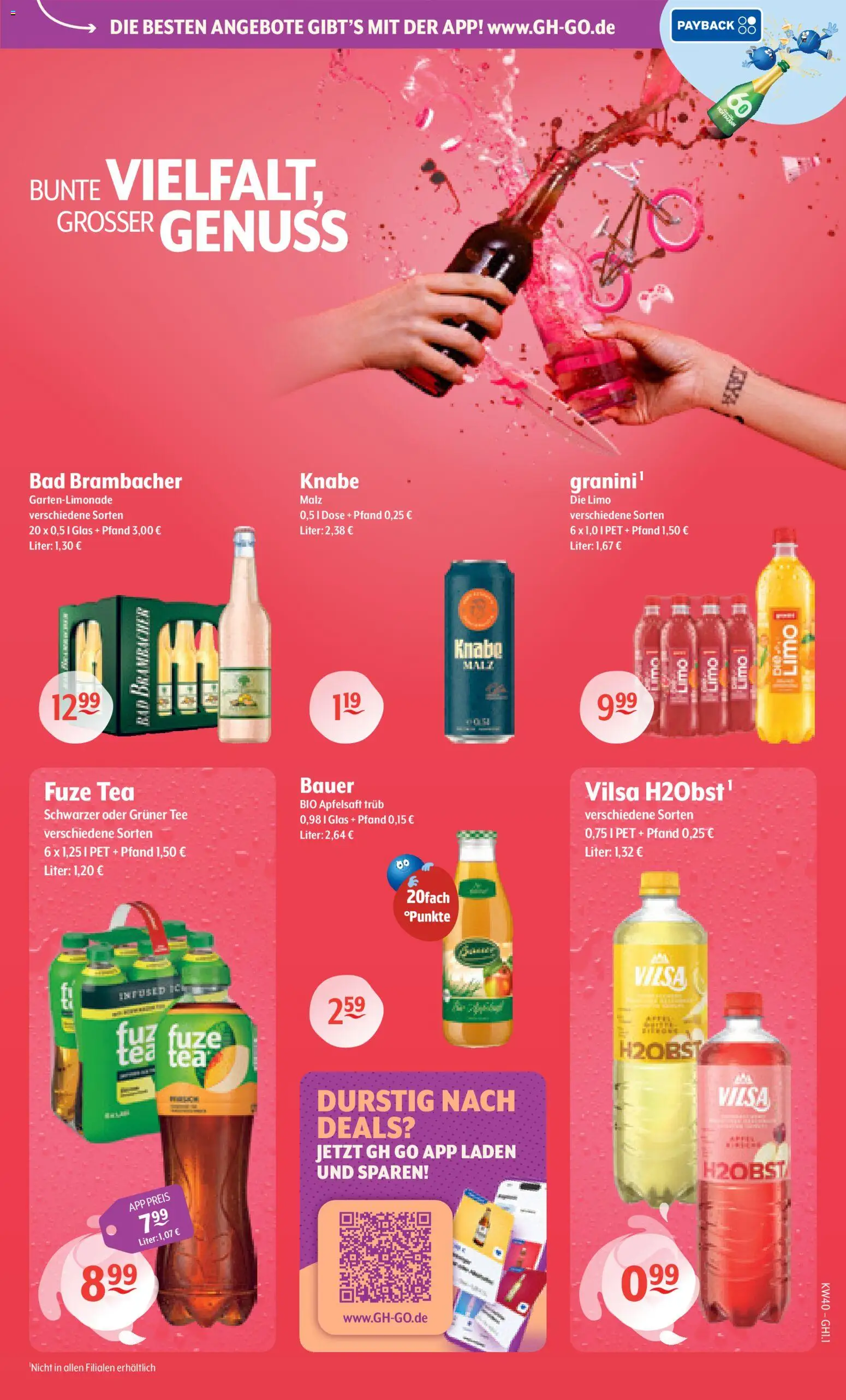 Getränke Hoffmann Prospekt – gültig ab 28.09.2026 | Seite: 3 | Produkte: Fuze tea, Bad, Apfelsaft, Tee
