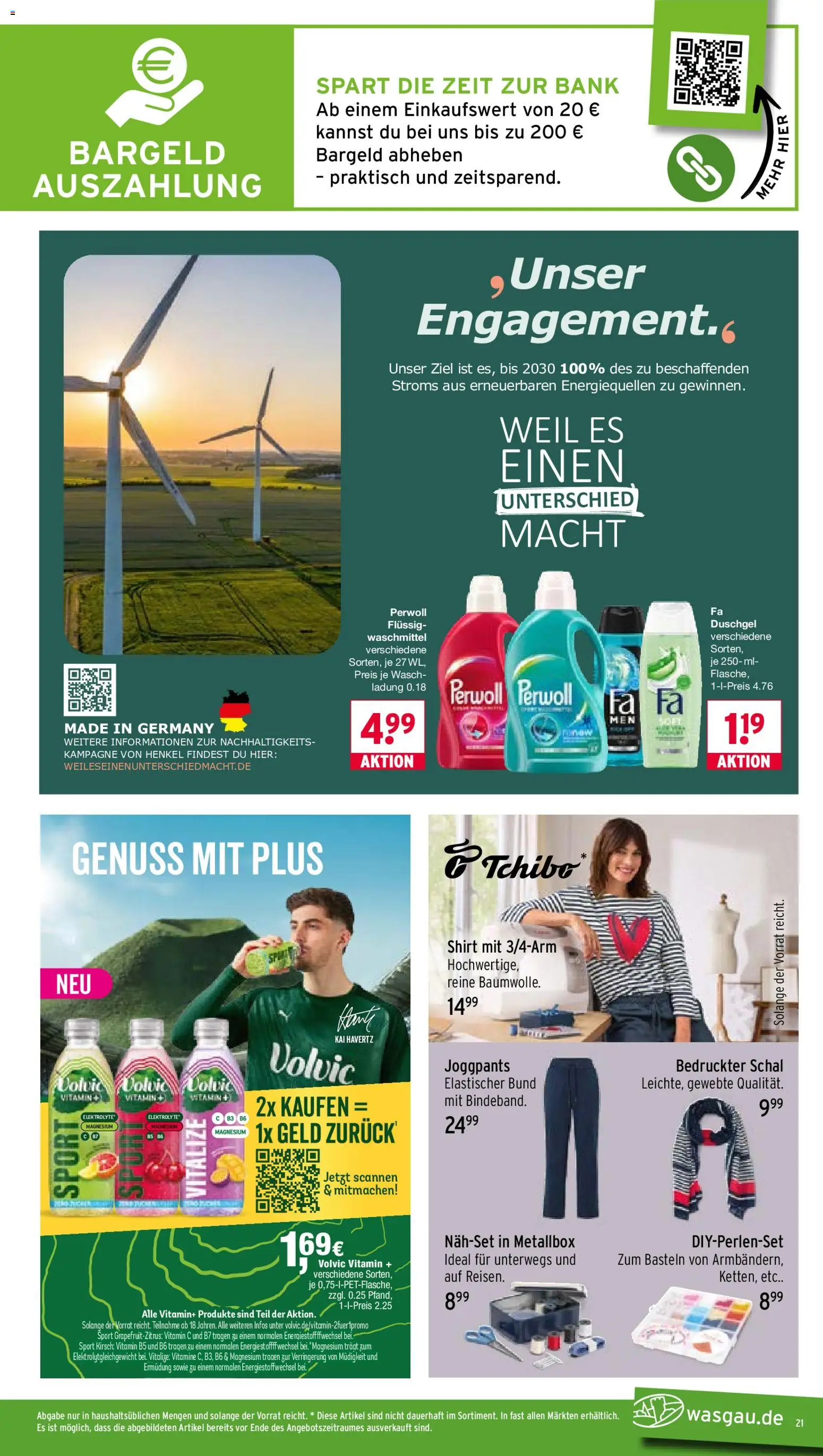 Wasgau Prospekt – gültig ab 20.07.2026 | Seite: 21 | Produkte: Shirt, Perwoll, Duschgel, Schal