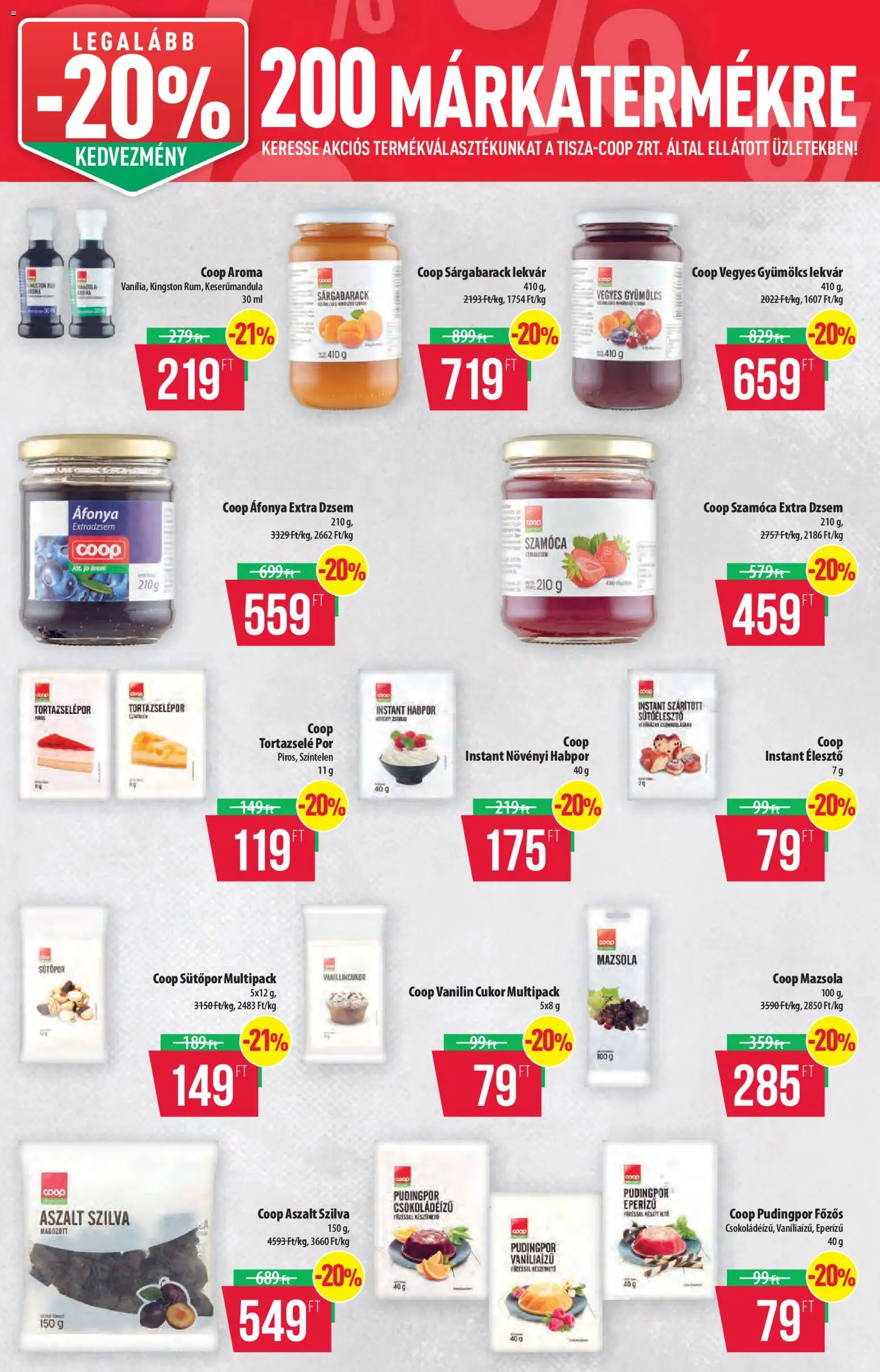 COOP akciós ujság - amely érvényes a következő dátumtól: 2026.10.08. | Oldal: 11 | Termékek: Pudingpor, Instant élesztő, Élesztő, Cukor