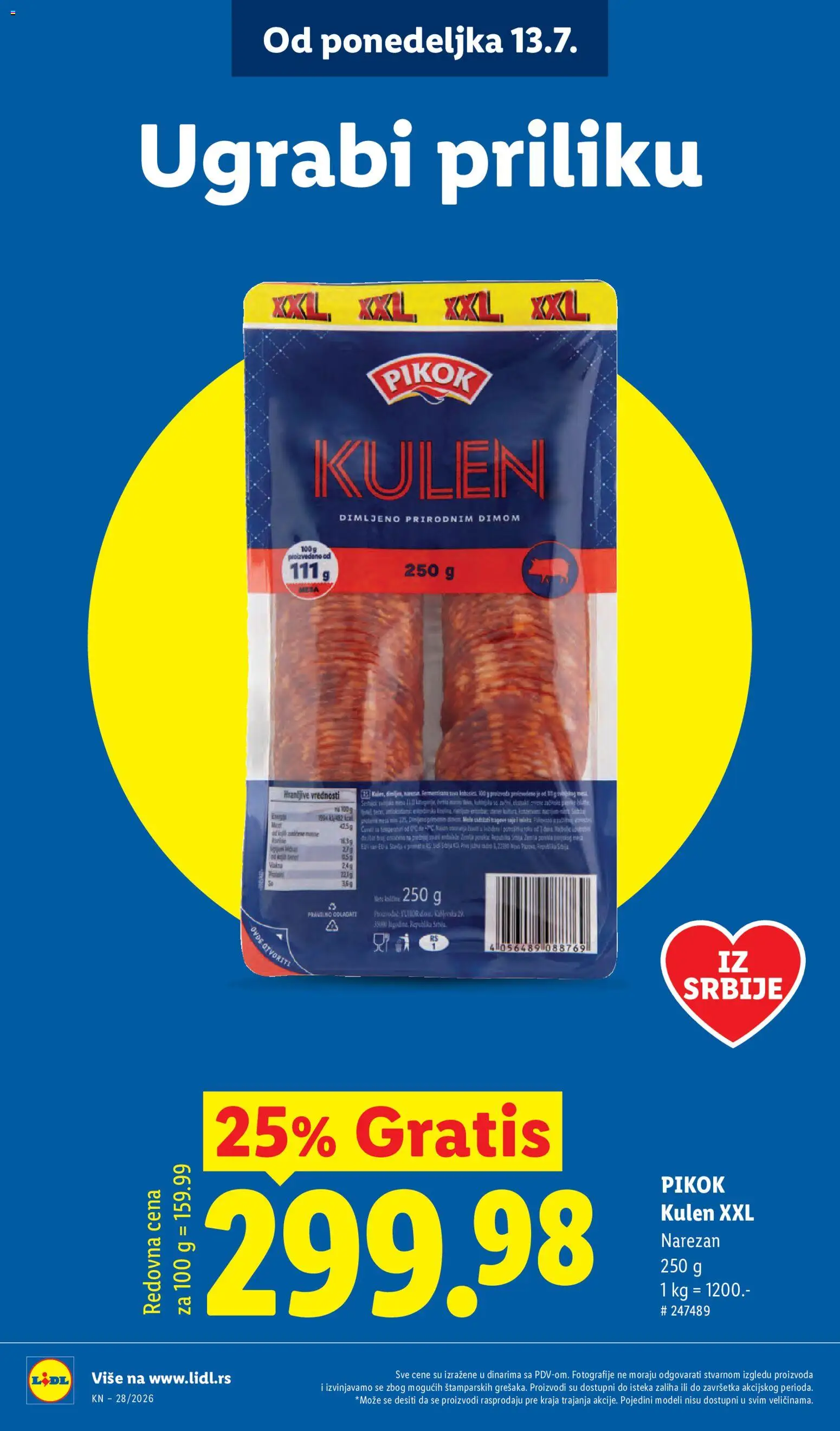 Lidl katalog - važi od 09.07.2026 | Strana: 14 | Proizvode: Kulen