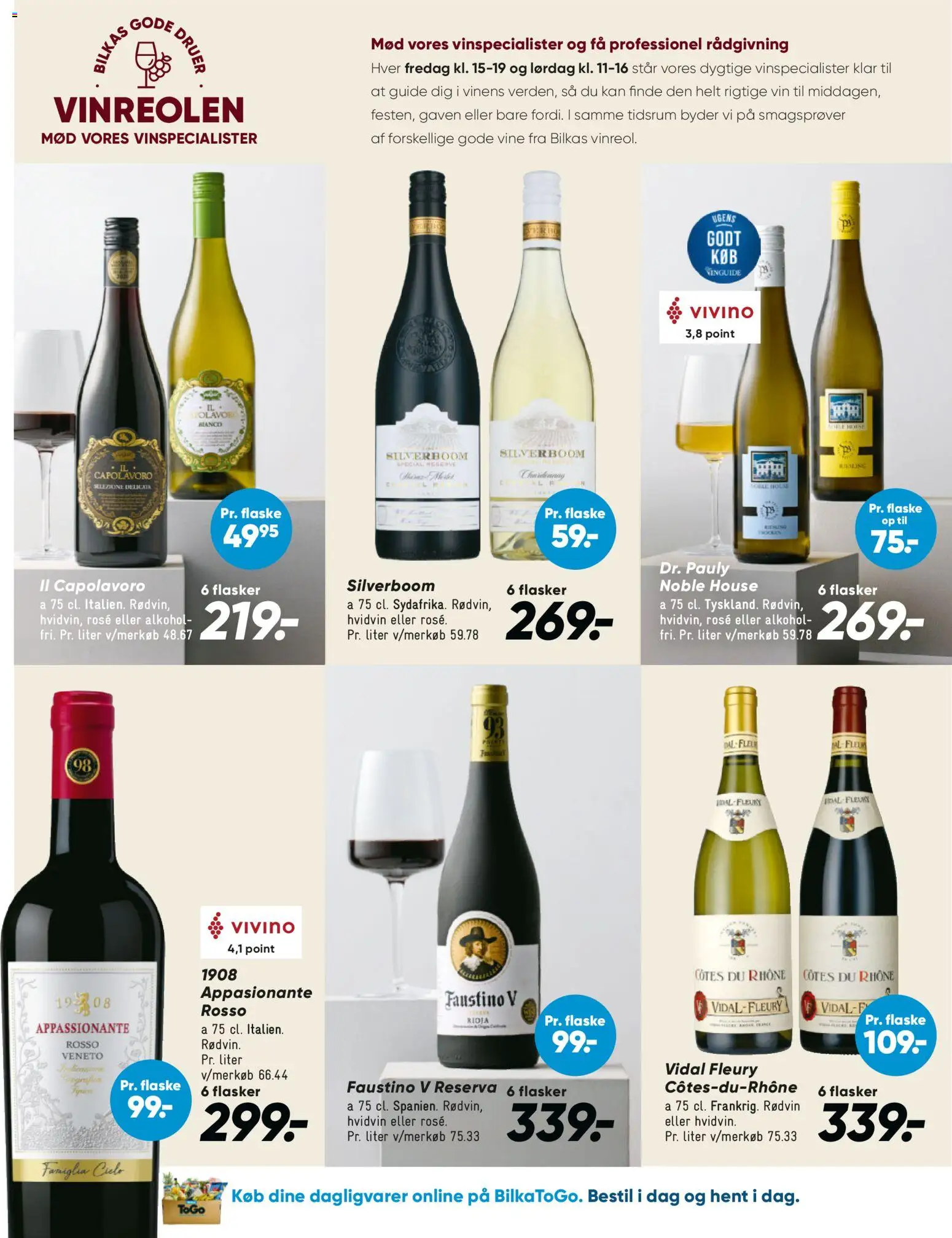 Bilka tilbudsavis – gyldig fra 09/10/2026 | Side: 16 | Produkter: Dagligvarer, Vin, Druer, Rødvin