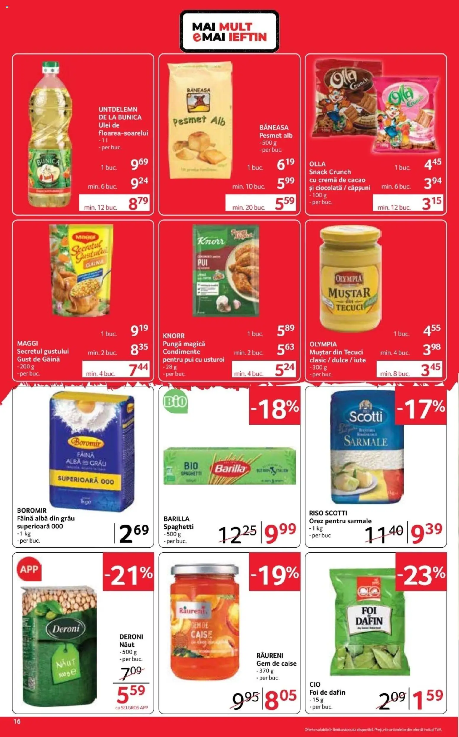 Noul catalog Selgros – valabil de la 16.10.2026 | Pagină: 16 | Produse: Gem, Cremă, Ulei, Cacao