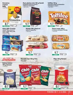 KTC Katalog - Pregled kataloga iz trgovine KTC, vrijedi od 29.07.2026 | Stranica: 21 | Proizvodi: Pločice, Čips, Keks, Kakao