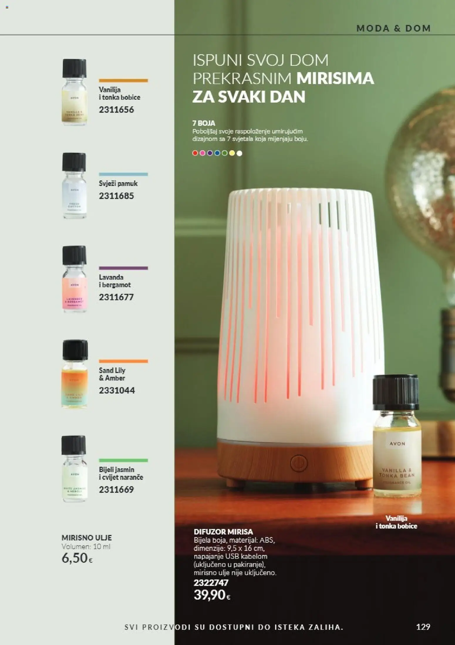 Avon katalog | vrijedi od 01.11.2026 | Stranica: 129 | Proizvodi: Ulje, Naranče, Lavanda, USB