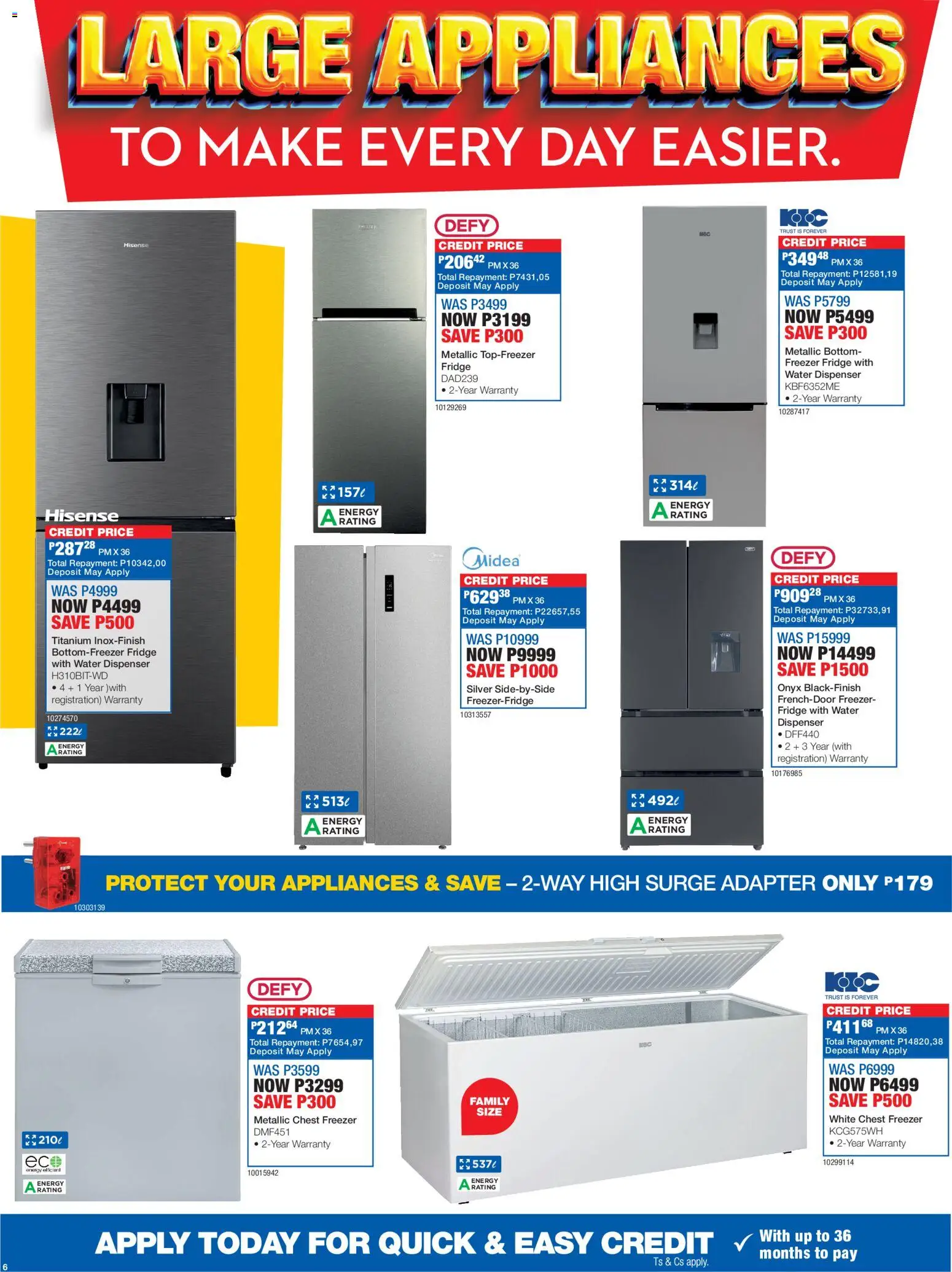 New OK Furniture catalogue – valid from 16.03.2026 | Page: 6 | Products: Adapter, Freezer fridge, Fridge, Water