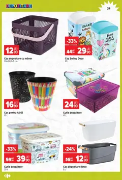 Ofertele Carrefour valabile de la 12.08.2026 | Pagină: 34 | Produse: Coș, Mâner, Cutie, Depozitare