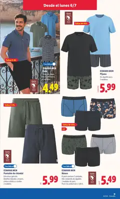 Vista previa ESMARA MEN Pantalón de chándal, Estructura gofrada. Bolsillos laterales y trasero, cintura elástica y cordón. 2 modelos. válido desde el 06/07/2026 | Página: 23