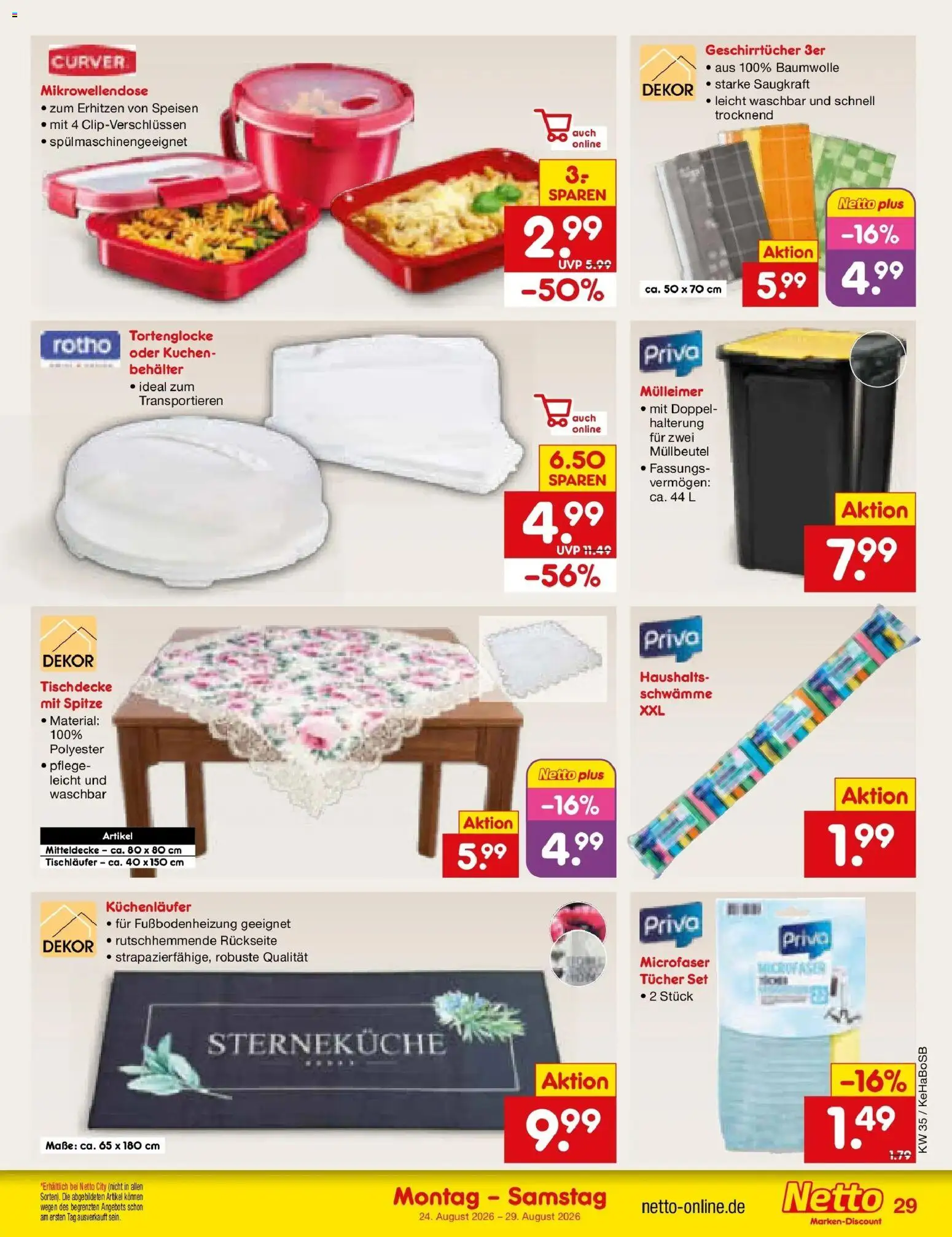Netto Marken-Discount Prospekt Koblenz (ab 24.08.2026) » Angebote | Seite: 41 | Produkte: Schwämme, Kuchen