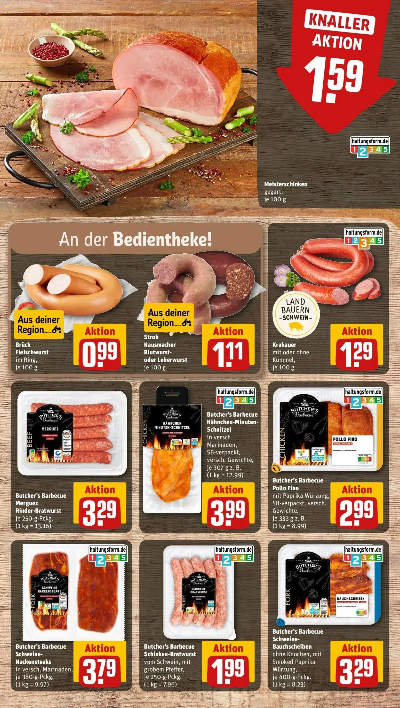 REWE Prospekt ab 31.08.2026 zum Blättern » Angebote | Seite: 10 | Produkte: Hahnchen, Bratwurst, Paprika, Schinken