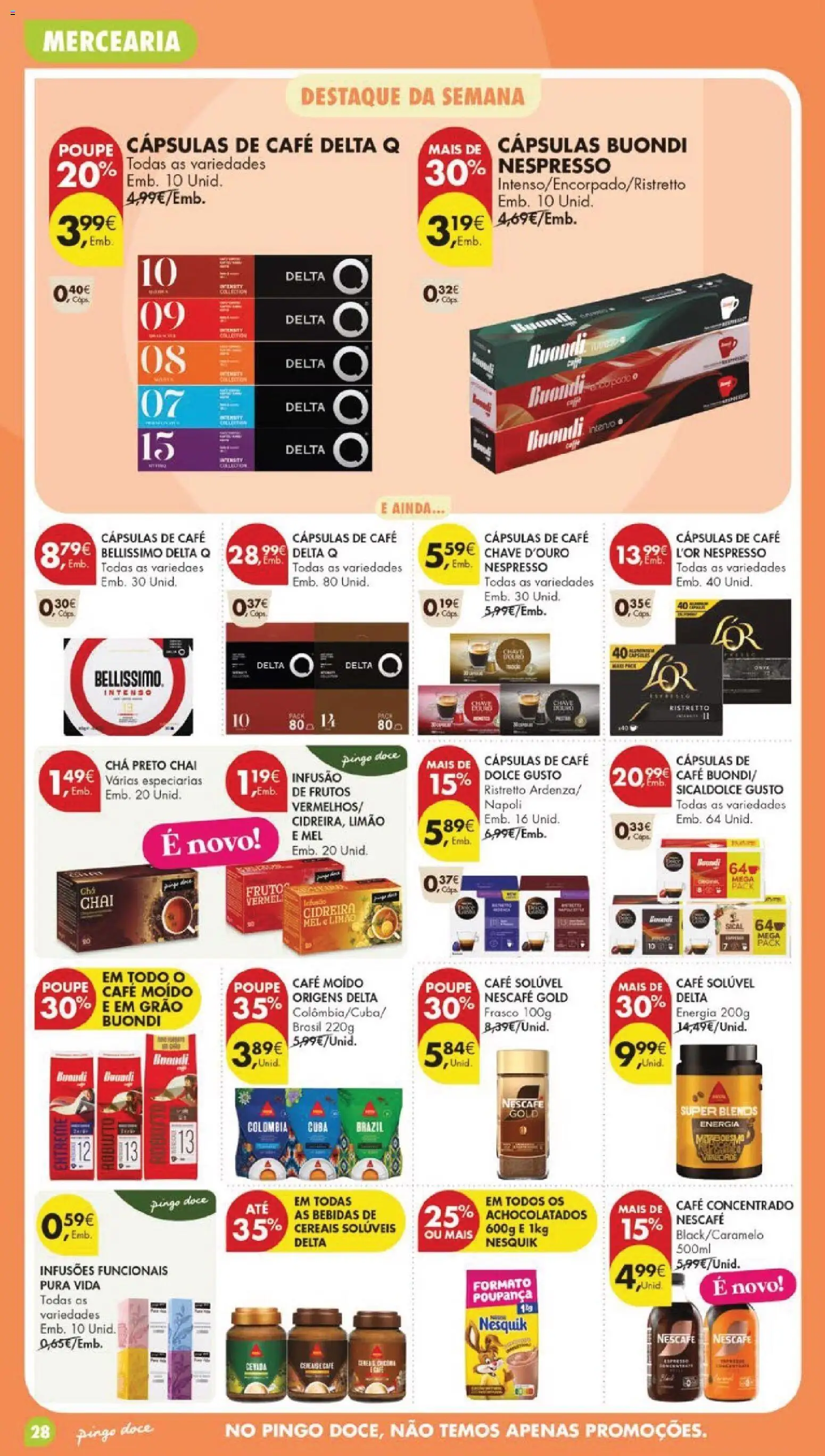 Pingo Doce folheto │ válido de 05.05.2026 | Página: 30 | Produtos: Café solúvel, Mel, Chá, Dolce gusto