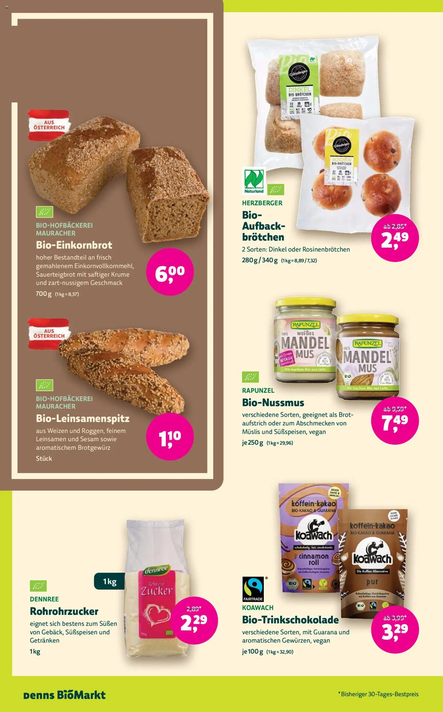 Denns BioMarkt Angebote gültig ab 09.09.2026 | Seite: 10 | Produkte: Mandel, Rosinen, Zucker, Kaffee