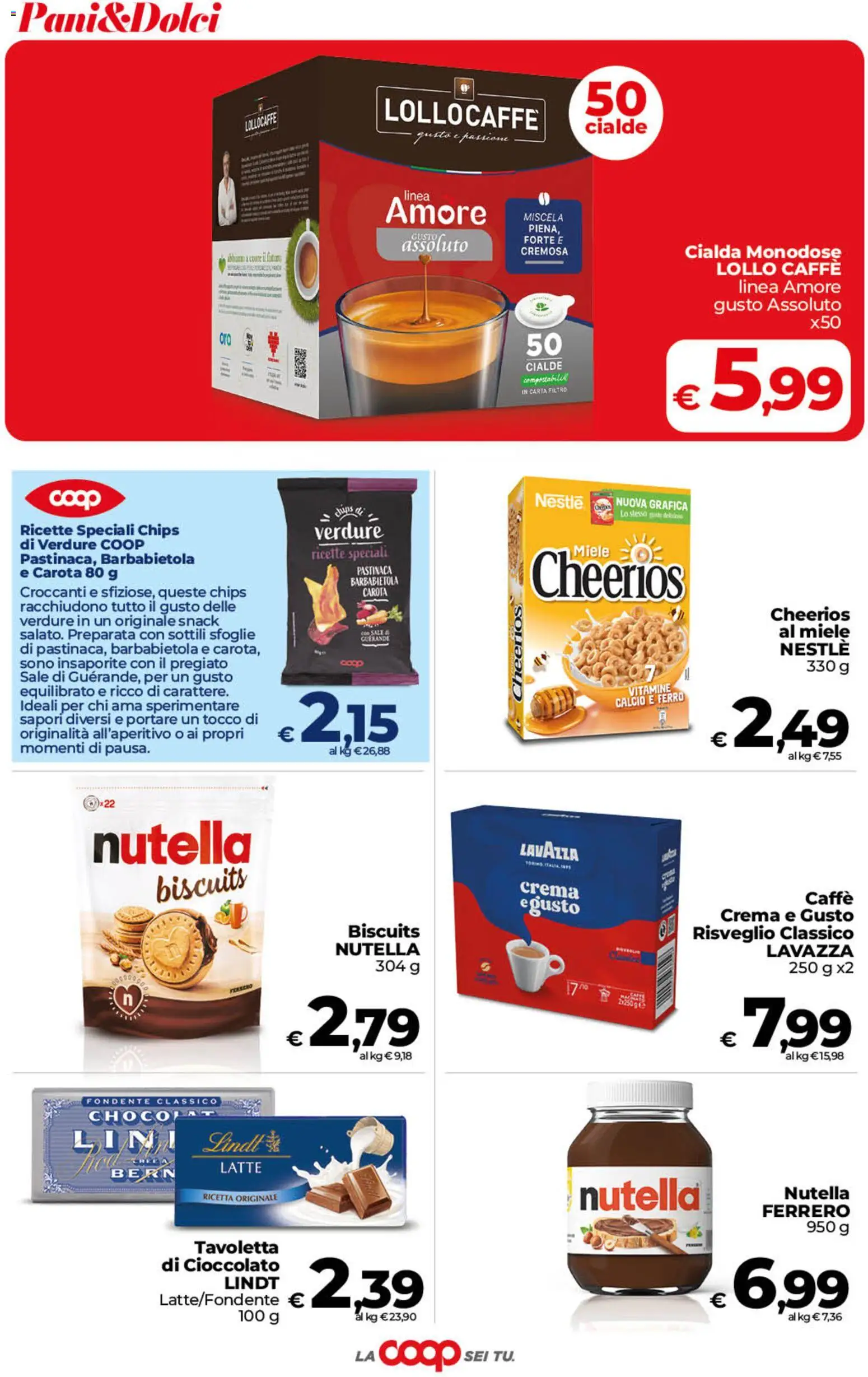 Volantino COOP del 22/09/2026 | Pagina: 24 | Prodotti: Cioccolato, Lindt, Nutella, Lavazza