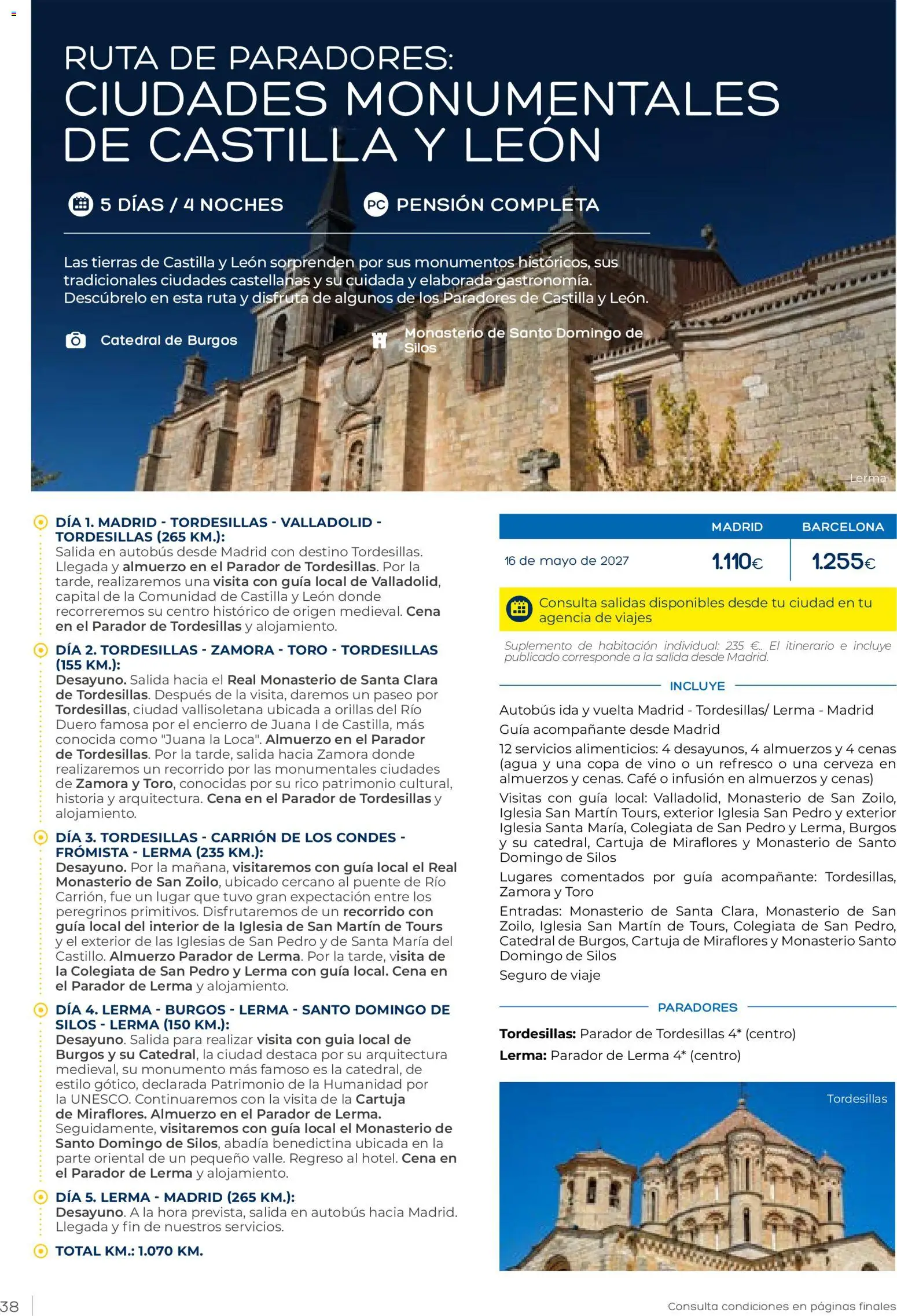 Viajes El Corte Inglés Club de Vacaciones otoño primavera │ válido desde el 01/09/2026 | Página: 38 | Productos: Café, Vino, Cerveza, Agua