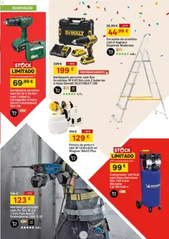 Pré-visualização Leroy Merlin Catálogo válido de 18/06/2026 | Página: 21 | Produtos: Pistola de pintura, Óleo, Martelo, Compressor