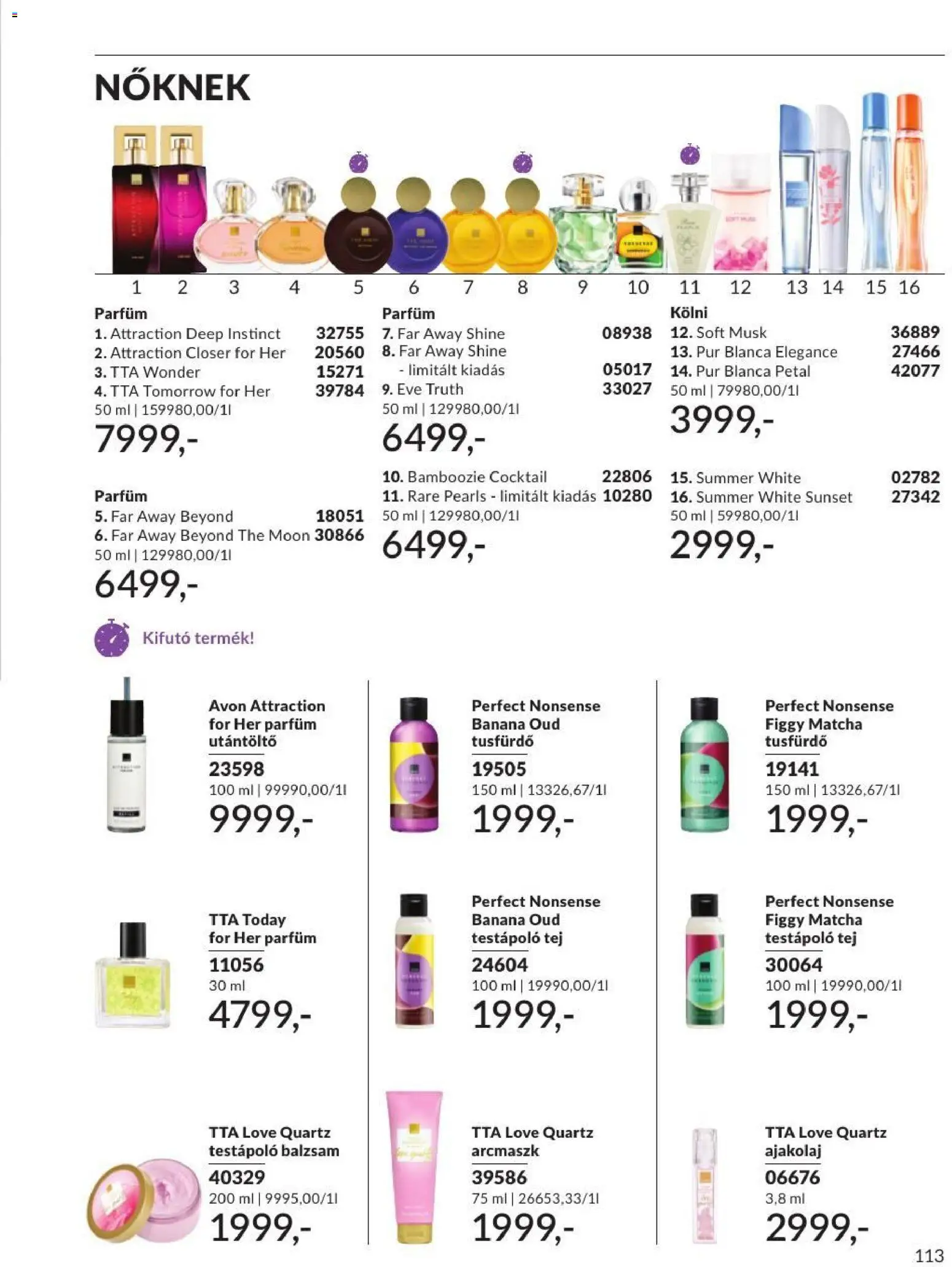 Avon akciós ujság - amely érvényes a következő dátumtól: 2026.09.01. | Oldal: 115 | Termékek: Tej, Testápoló, Tusfürdő, Pur
