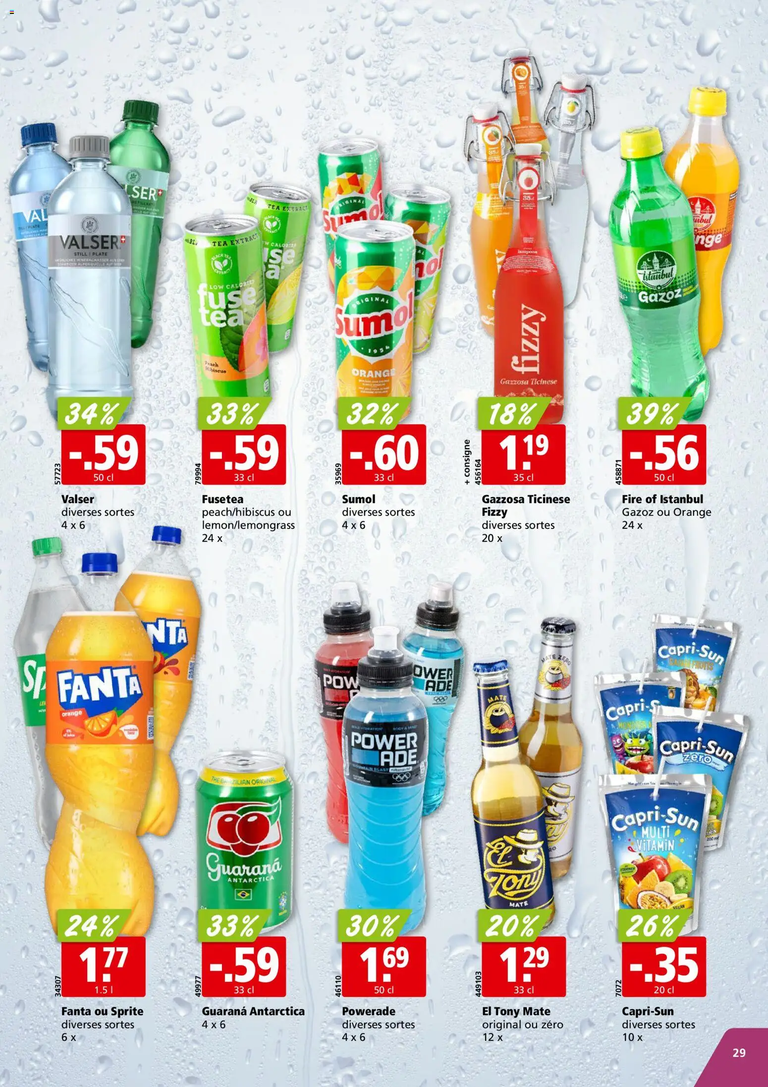 Aligro aktionen Chavannes, Matran, Genève, Sion – gültig ab 07.09.2026 | Seite: 29 | Produkte: Fanta, Sprite