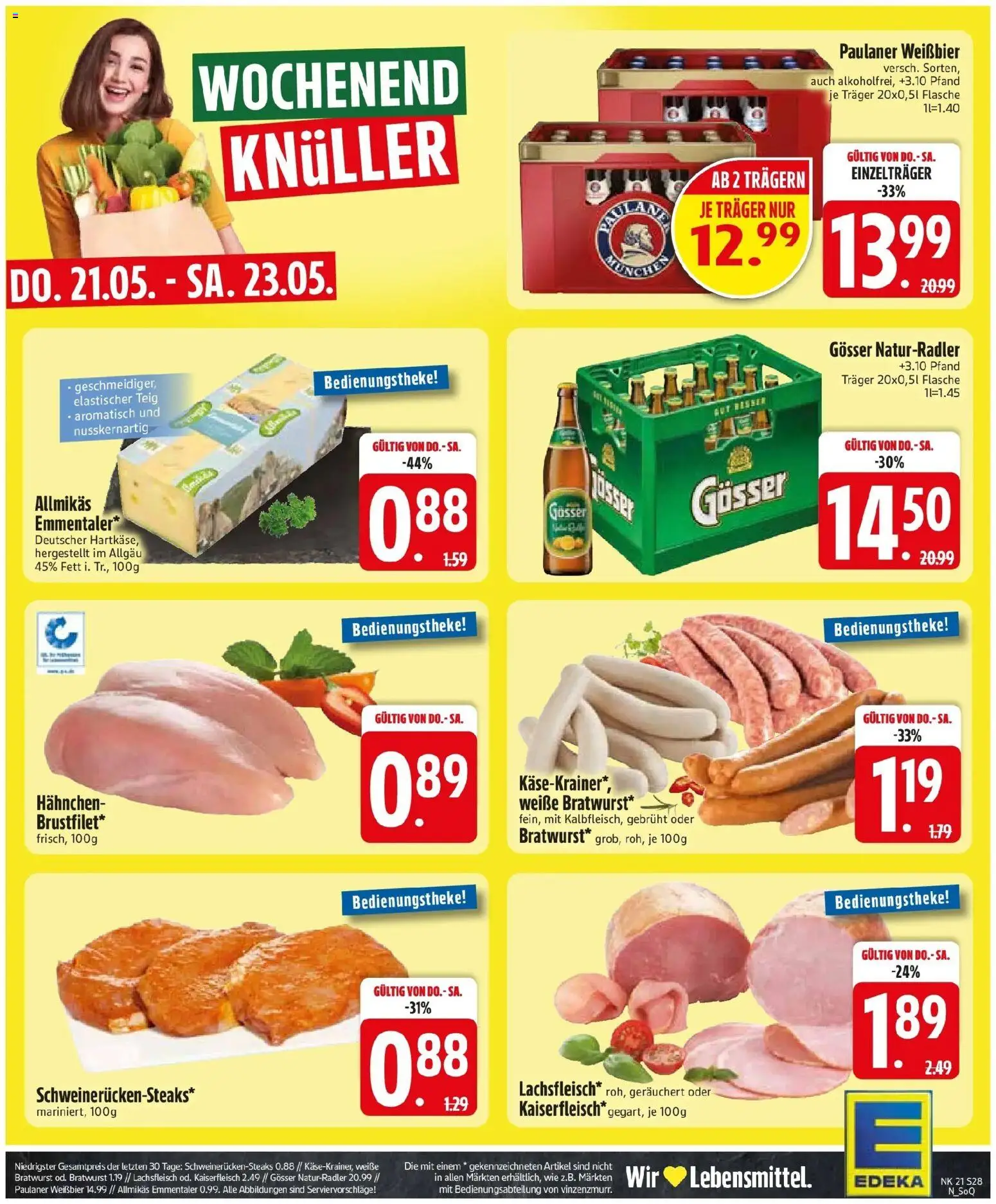 Edeka prospekt Markt Schwaben – gültig ab 18.05.2026 | Seite: 31 | Produkte: Hahnchen, Weißbier, Bratwurst, Radler