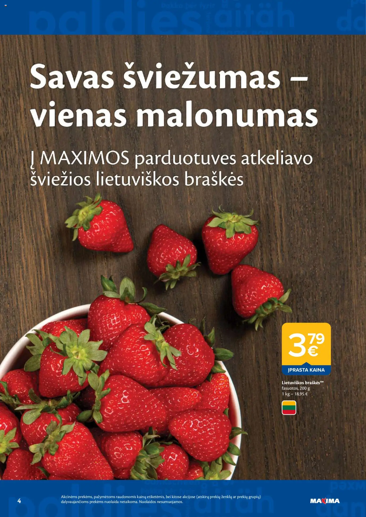 MAXIMA akcijos nuo 19.05.2026 | Puslapis: 4 | Prekių: Braškės