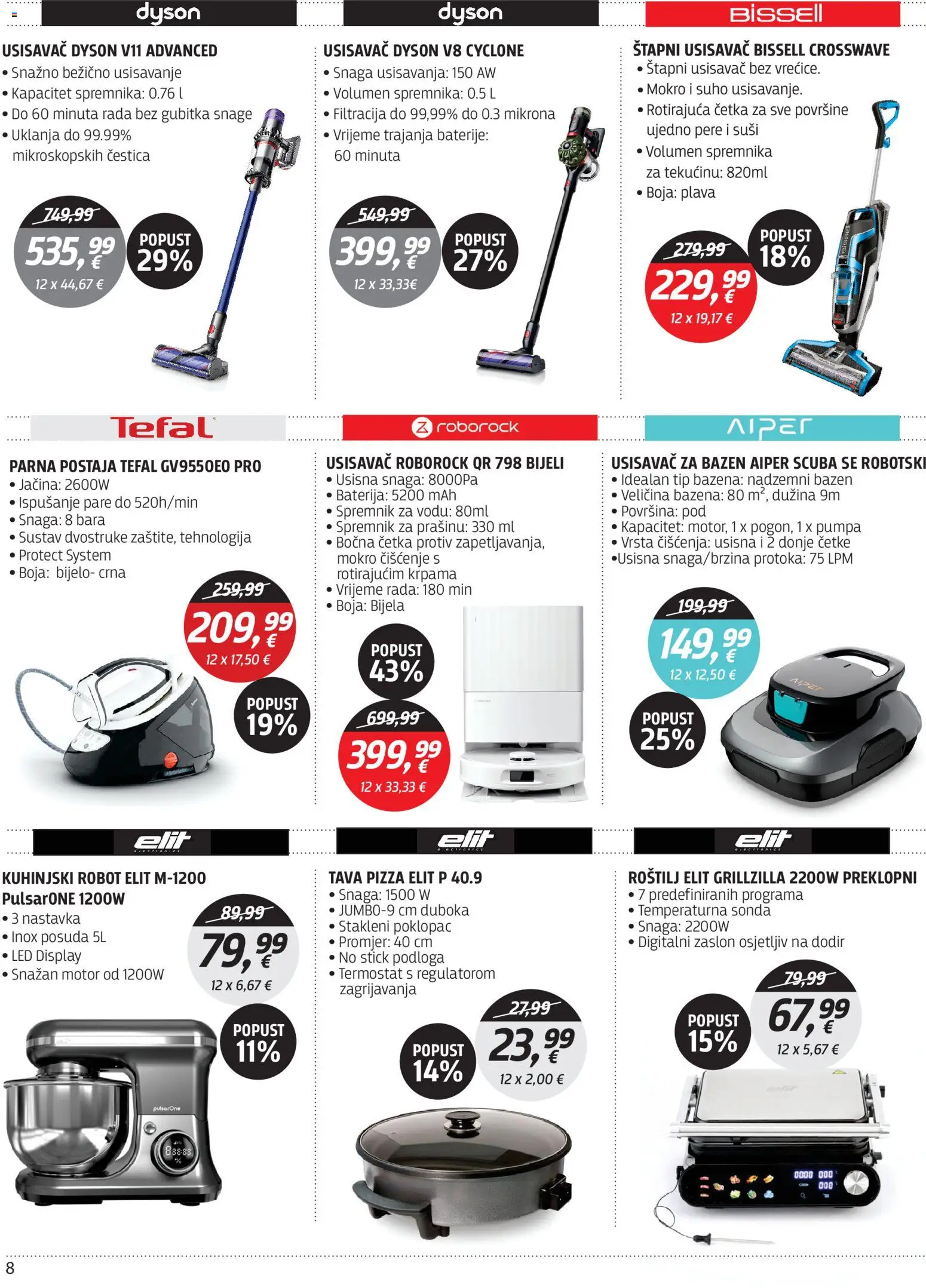 Centar Tehnike katalog | vrijedi od 15.06.2026 | Stranica: 8 | Proizvodi: Usisavač, Baterija, Pizza, Termostat