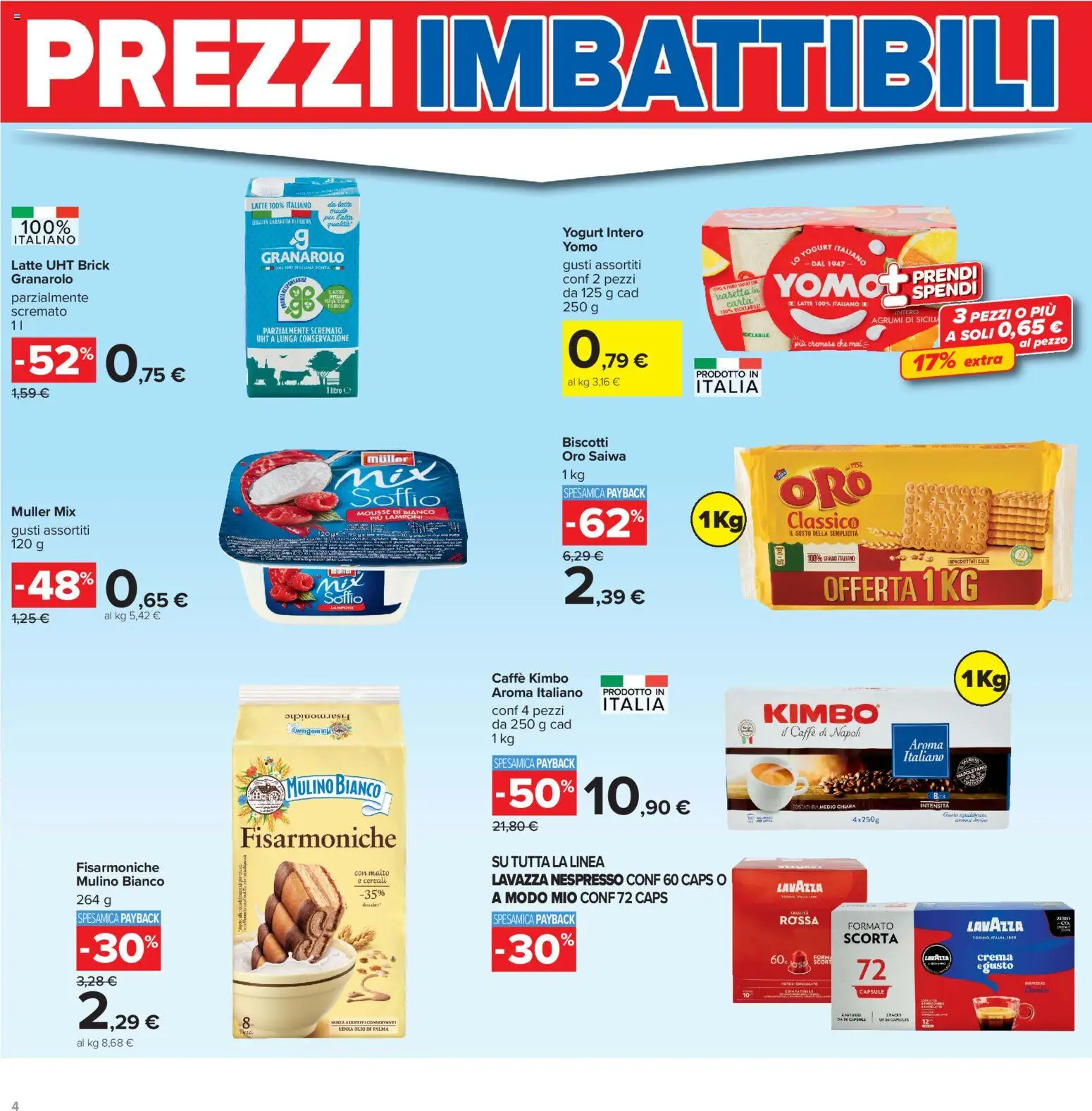 Volantino Carrefour del 16.06.2026 | Pagina: 4 | Prodotti: Crema, Yogurt, Cereali, Agrumi